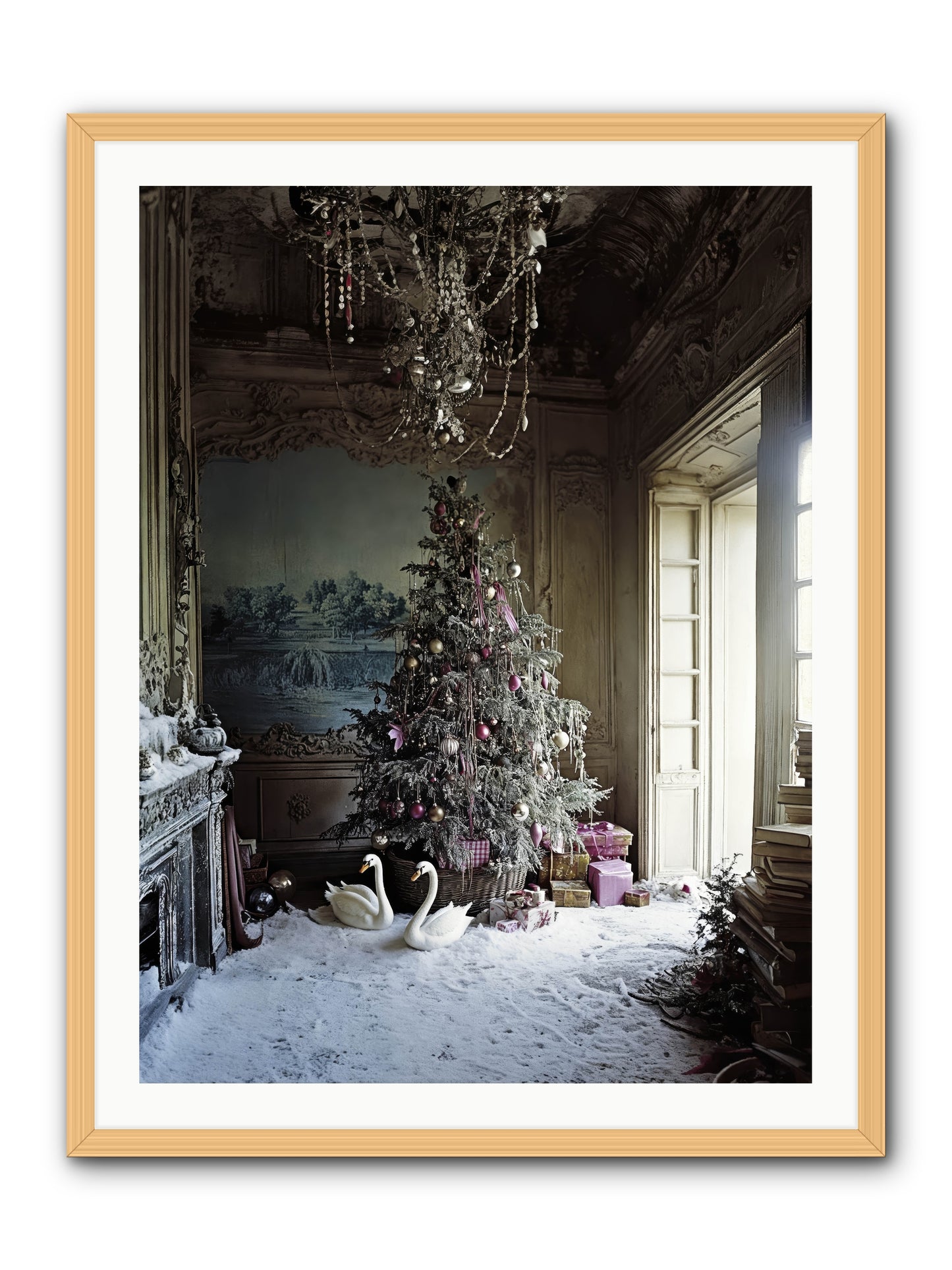 Dusted In Moonlight Miracles -- Framed Print - Natural 30x40