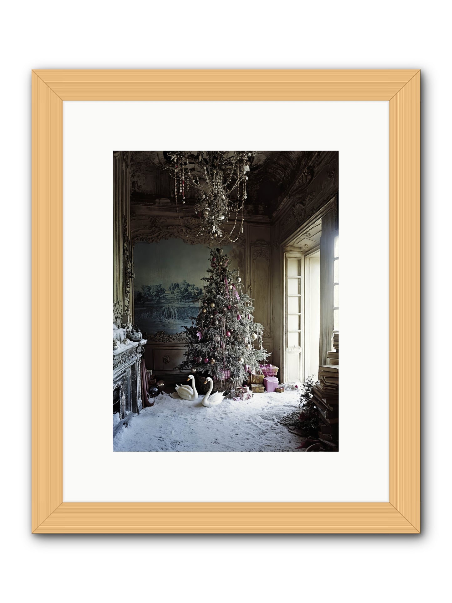 Dusted In Moonlight Miracles -- Framed Print - Natural 9x12