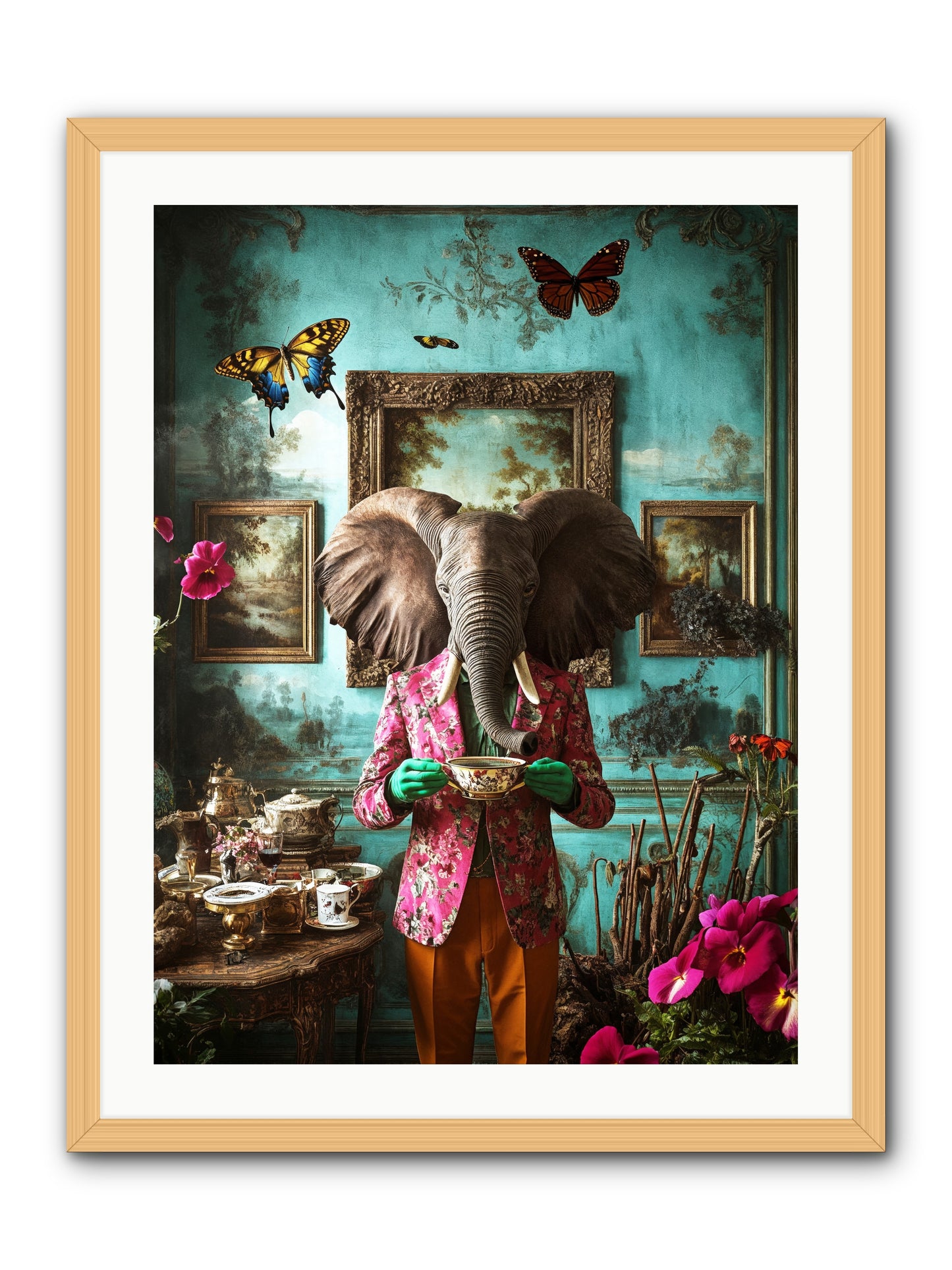 Earth Dreams DeeperRez -- Framed Print - Natural 24x32
