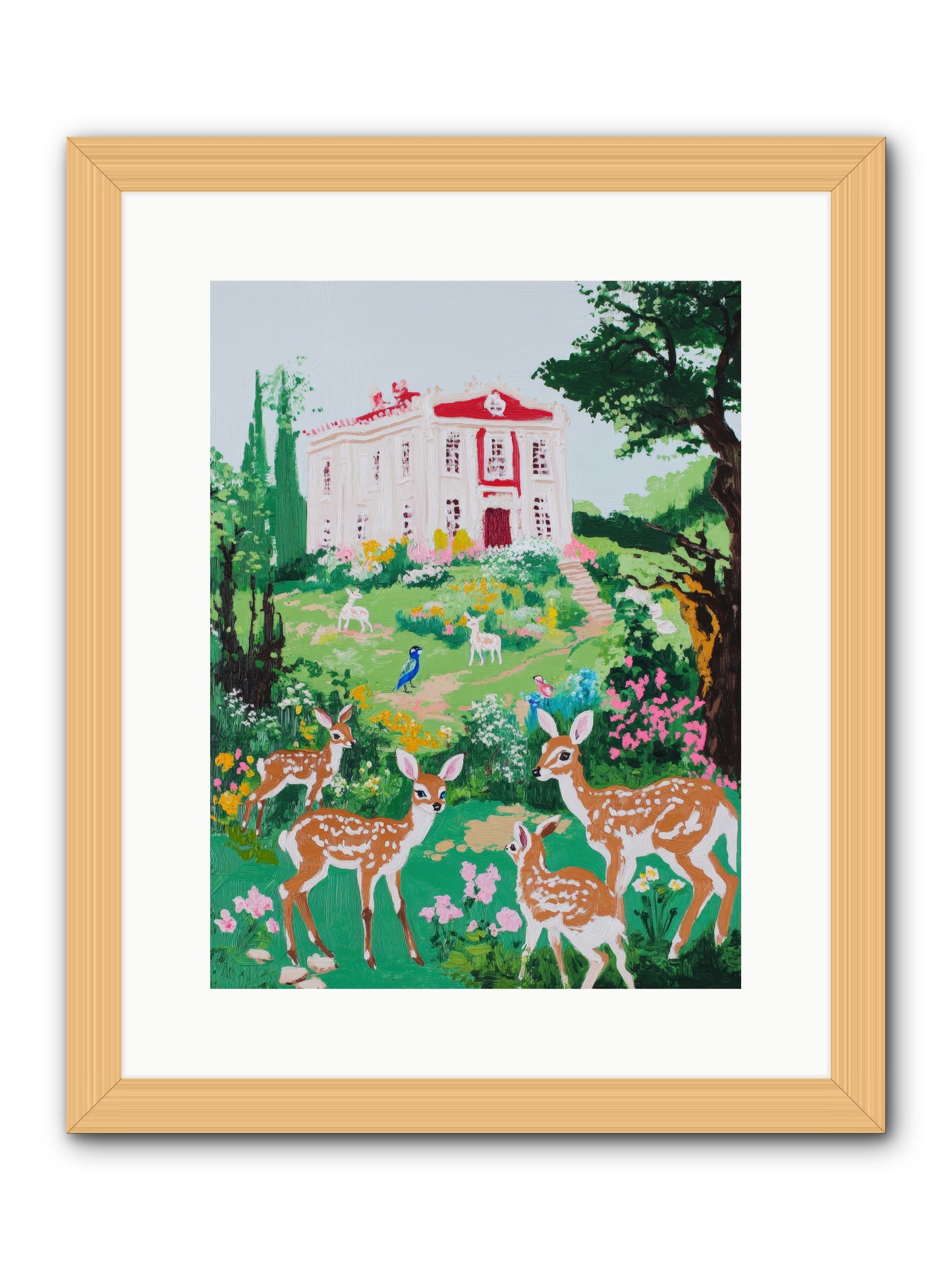 Earth woke singingRez2 -- Framed Print - Natural 12x16