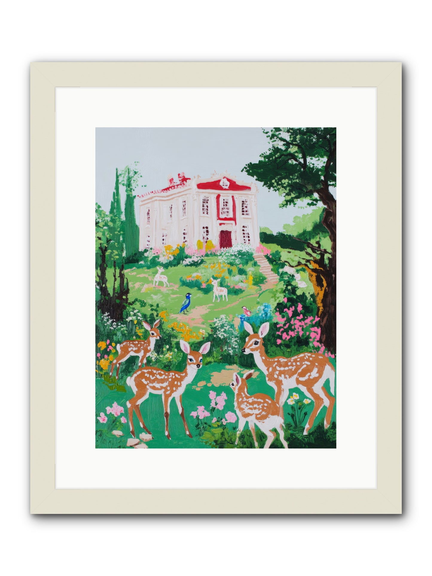 Earth woke singingRez2 -- Framed Print - White 12x16