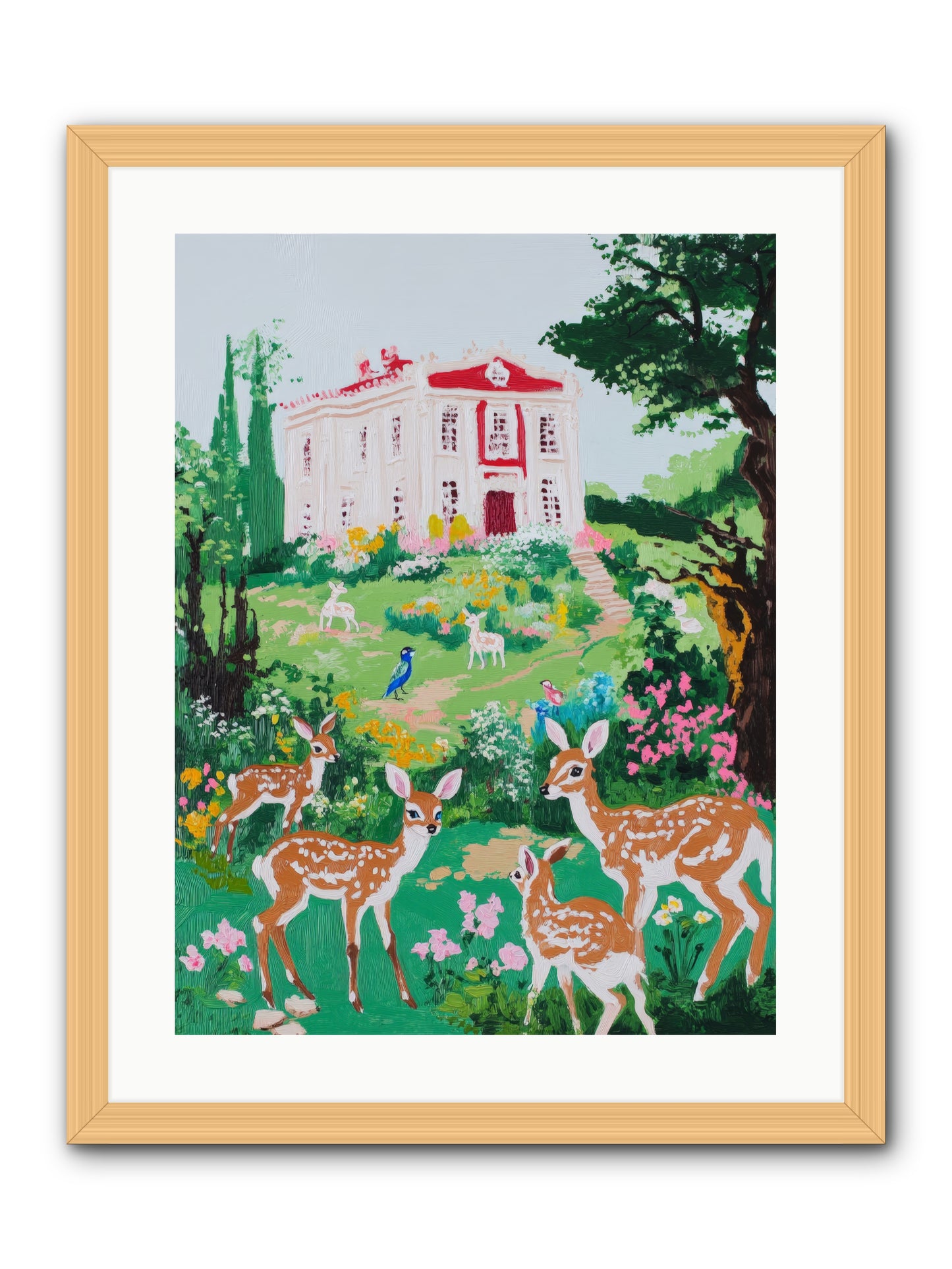 Earth woke singingRez2 -- Framed Print - Natural 18x24