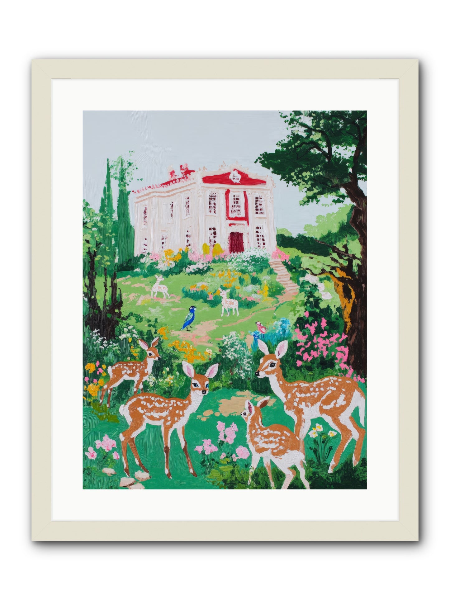 Earth woke singingRez2 -- Framed Print - White 18x24