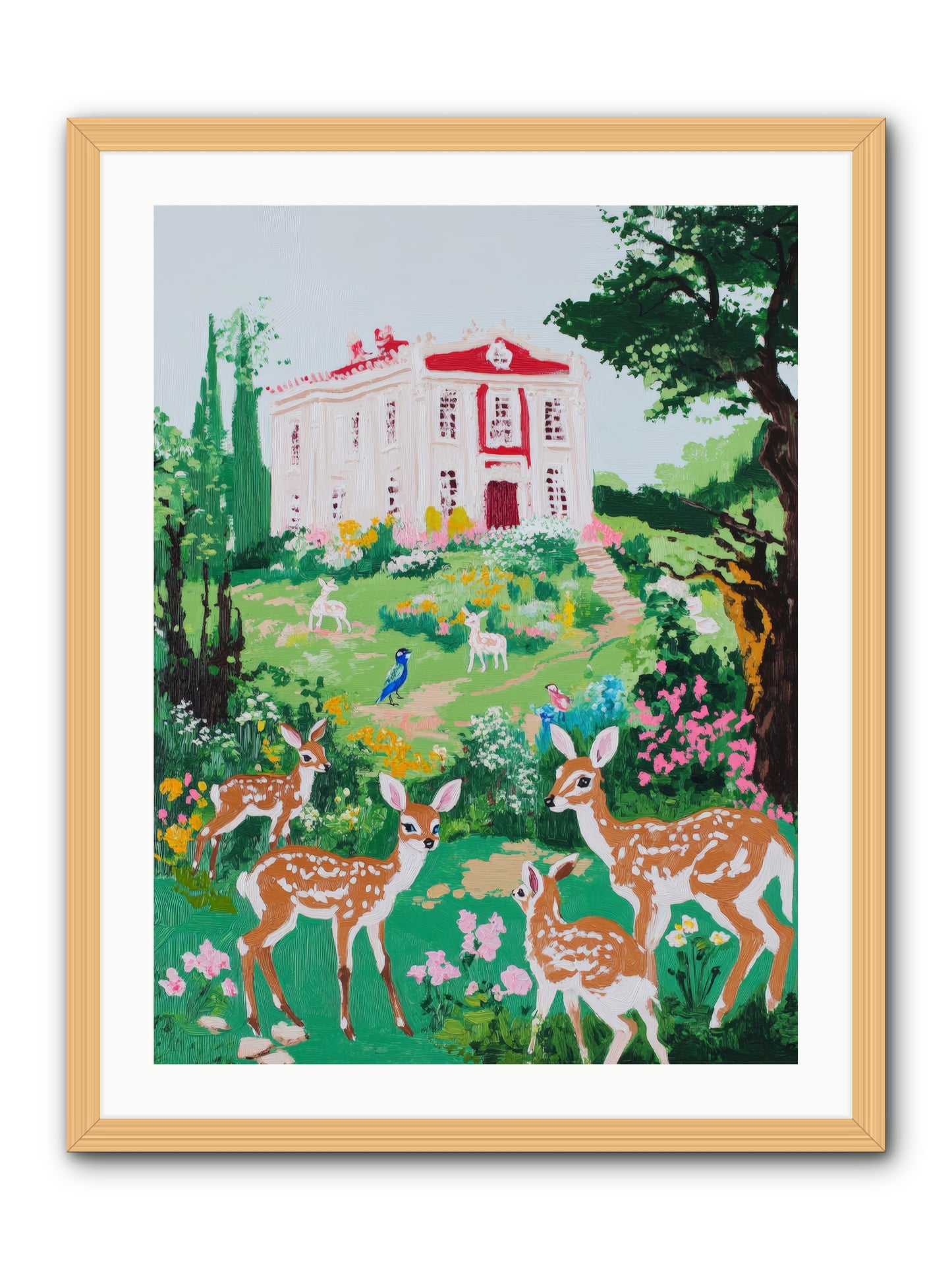 Earth woke singingRez2 -- Framed Print - Natural 24x32