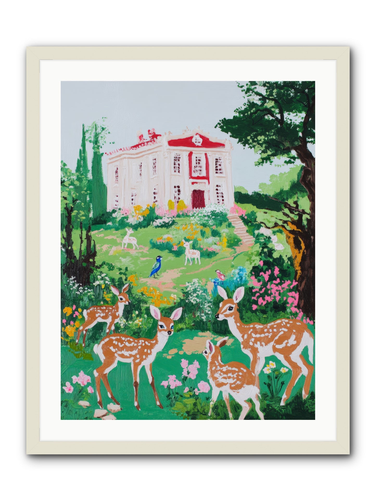 Earth woke singingRez2 -- Framed Print - White 24x32