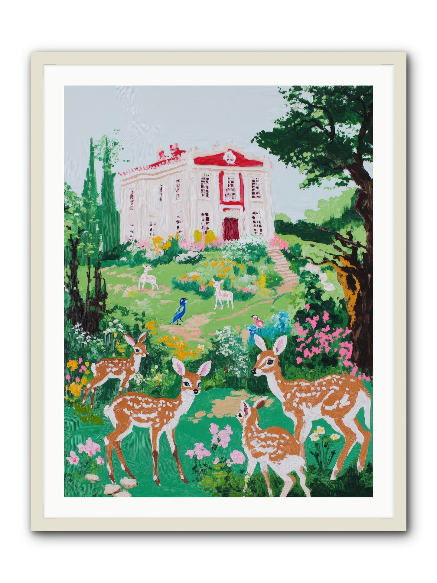 Earth woke singingRez2 -- Framed Print - White 30x40