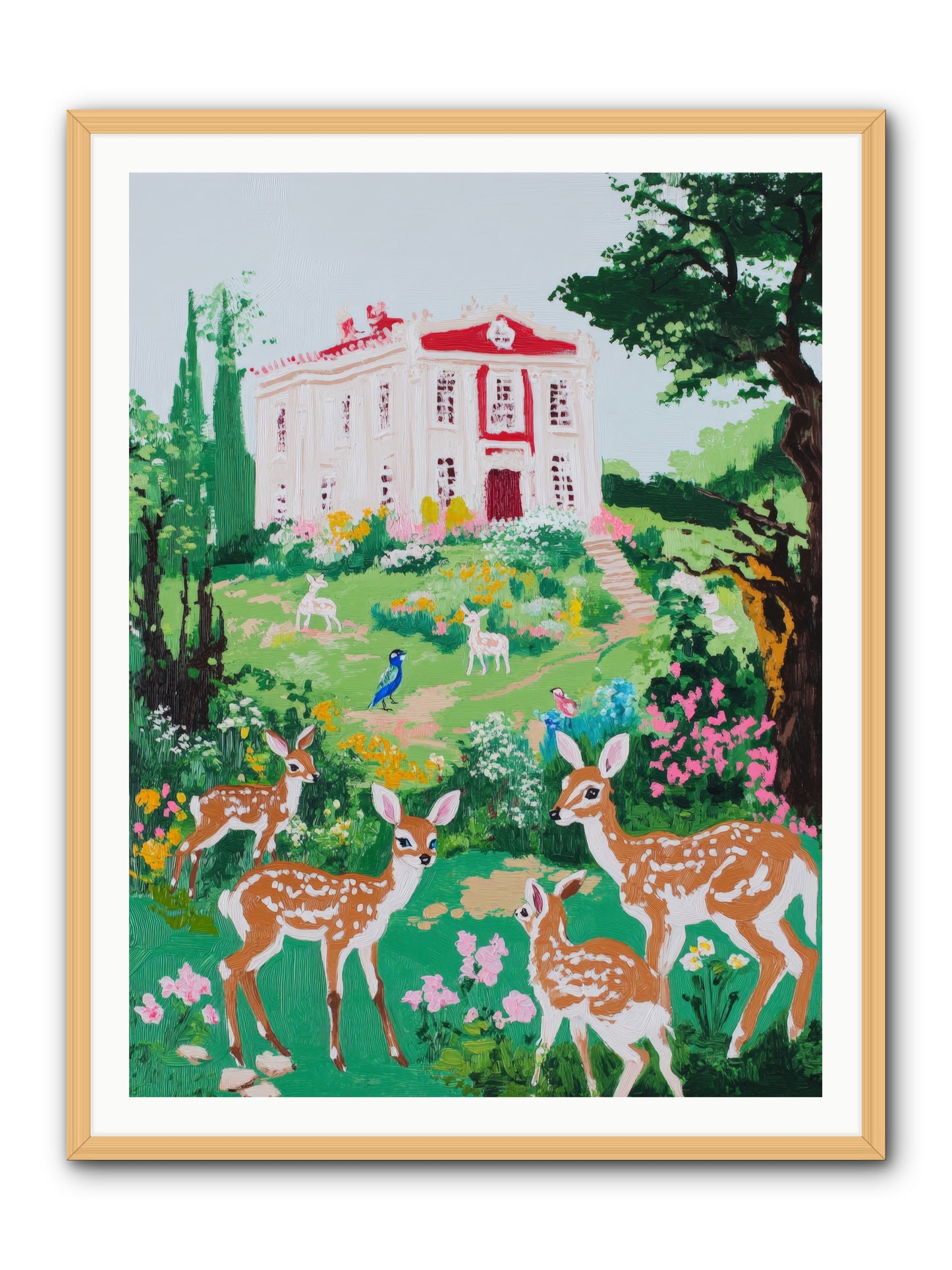 Earth woke singingRez2 -- Framed Print - Natural 36x48