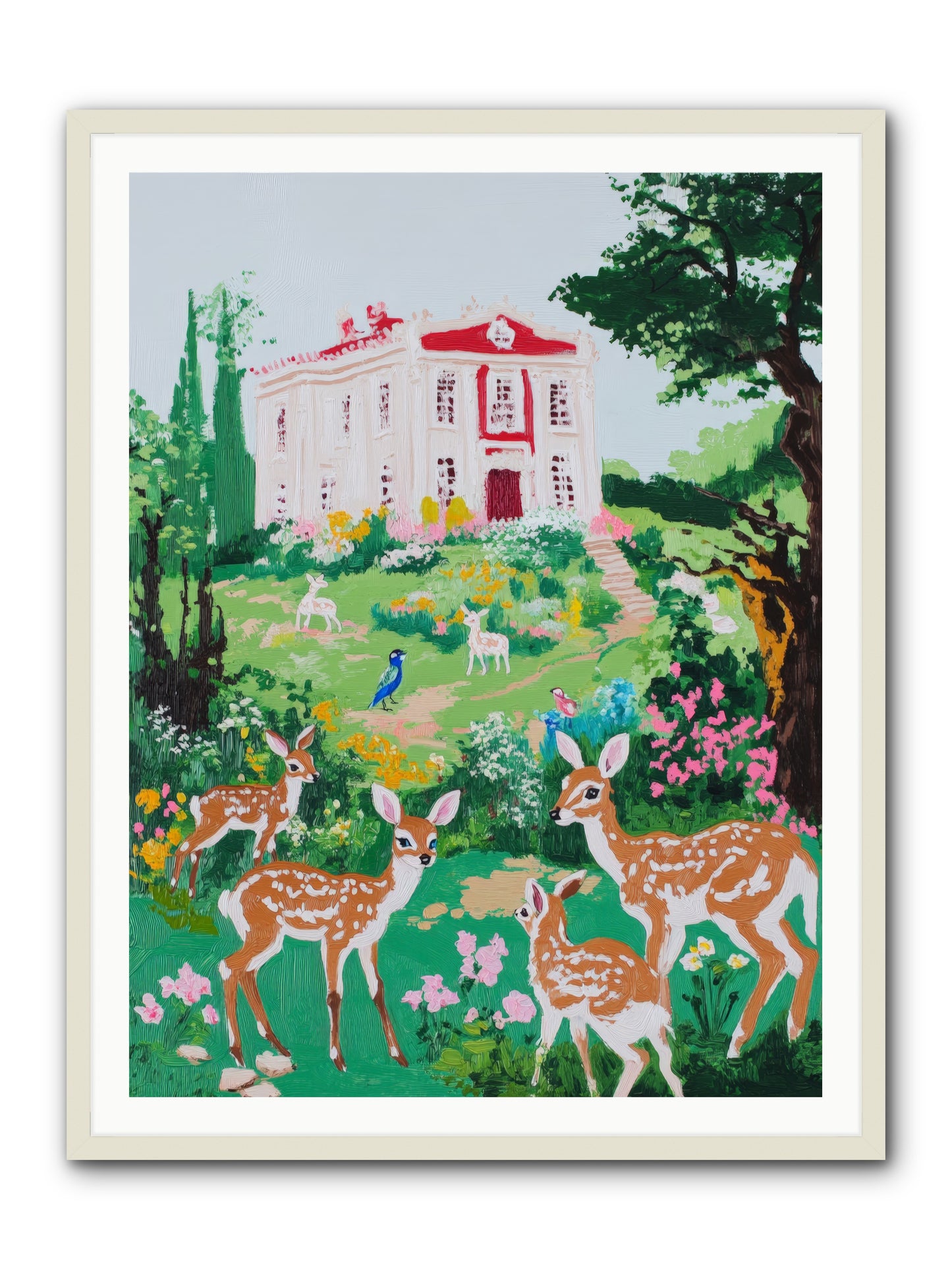 Earth woke singingRez2 -- Framed Print - White 36x48