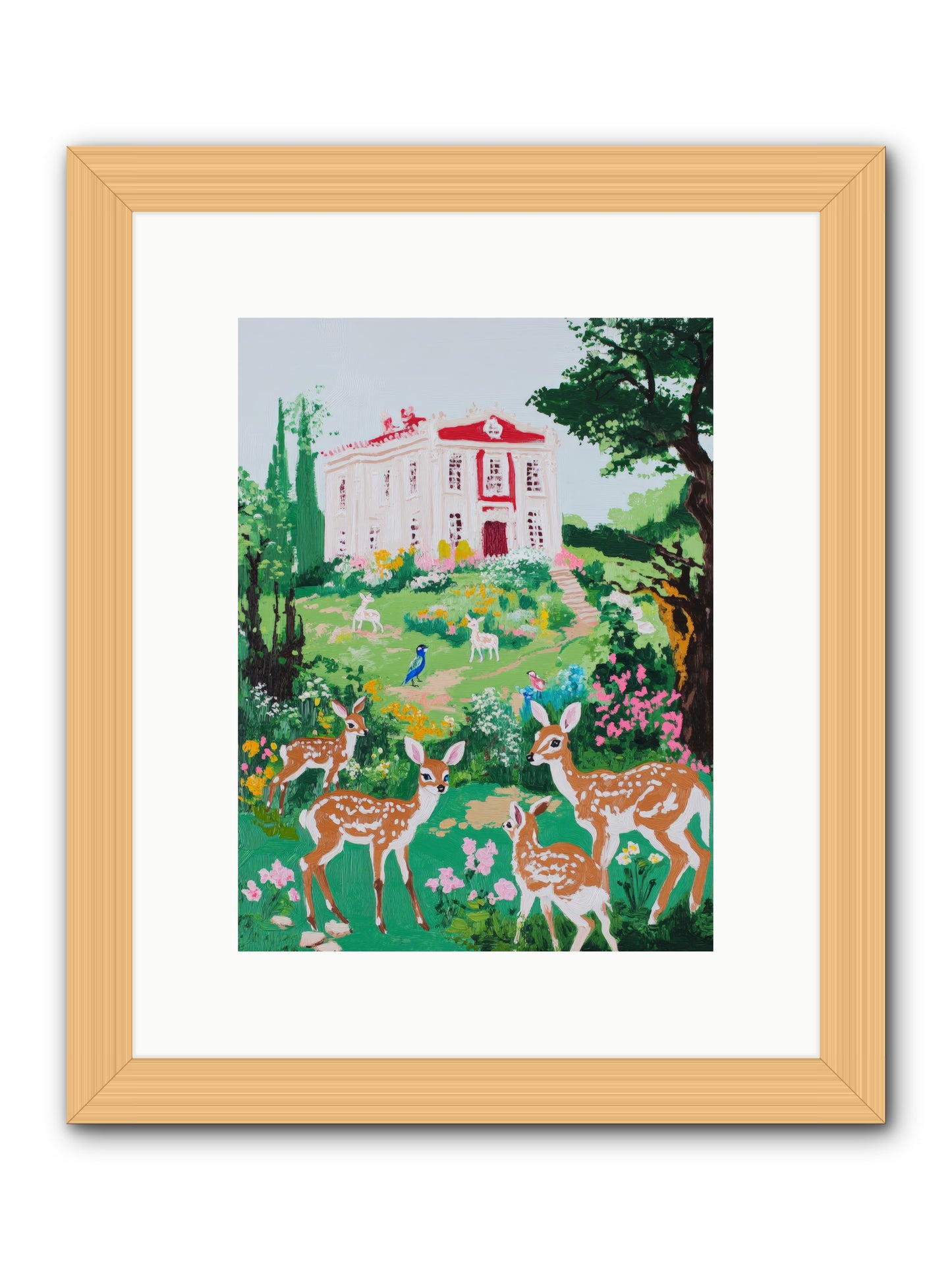 Earth woke singingRez2 -- Framed Print - Natural 9x12