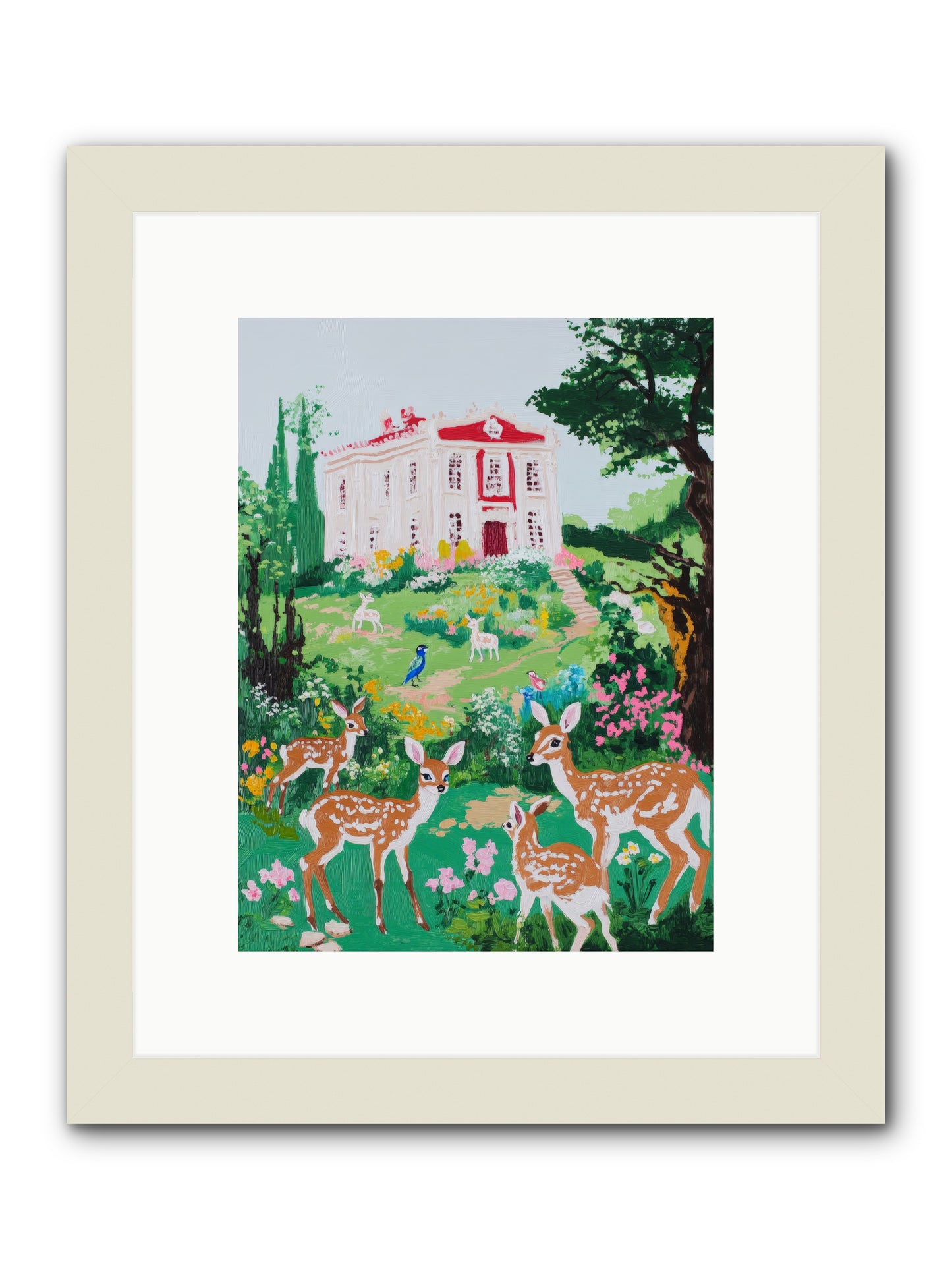 Earth woke singingRez2 -- Framed Print - White 9x12