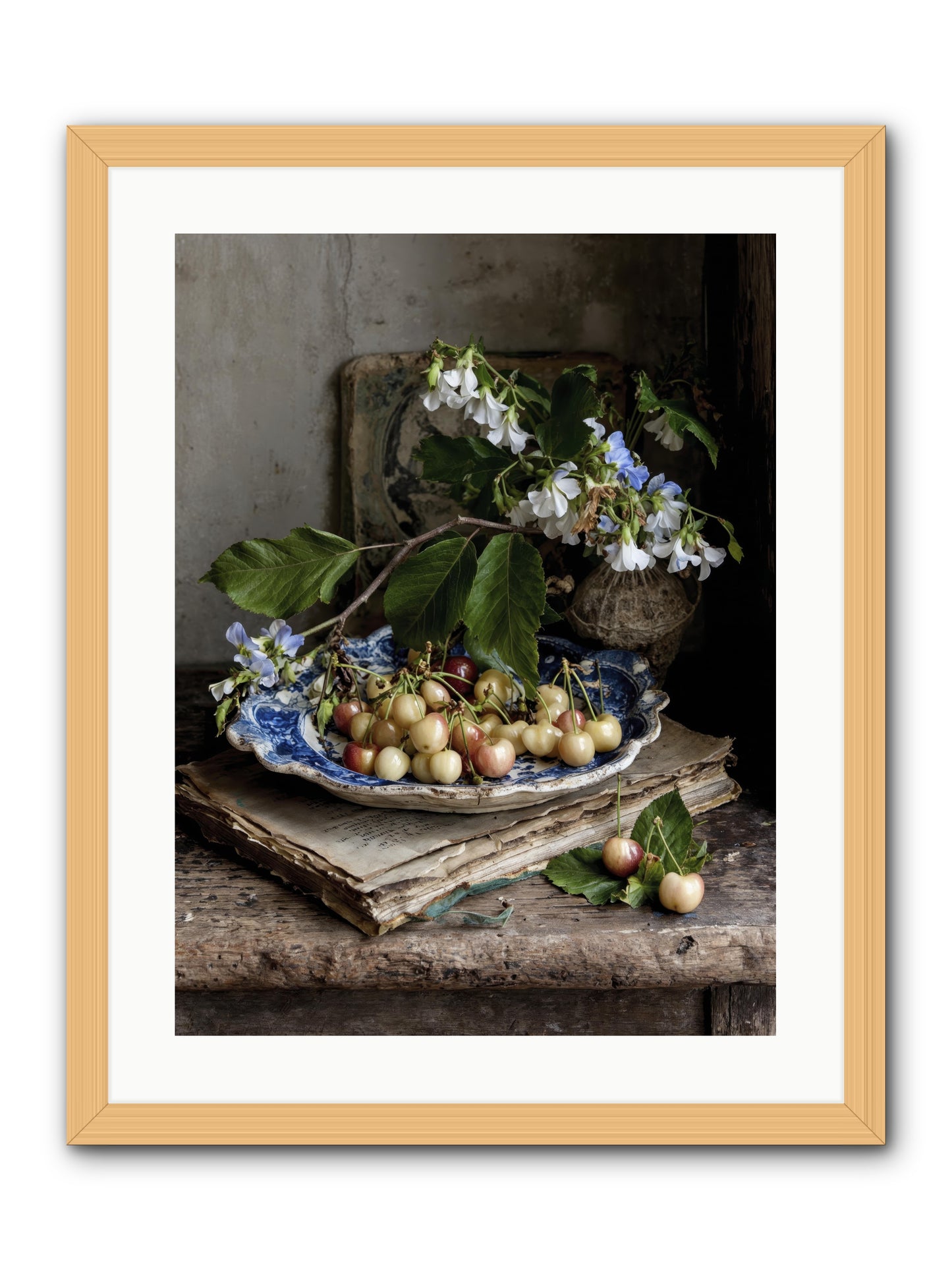 Easy sunday -- Framed Print - Natural 18x24