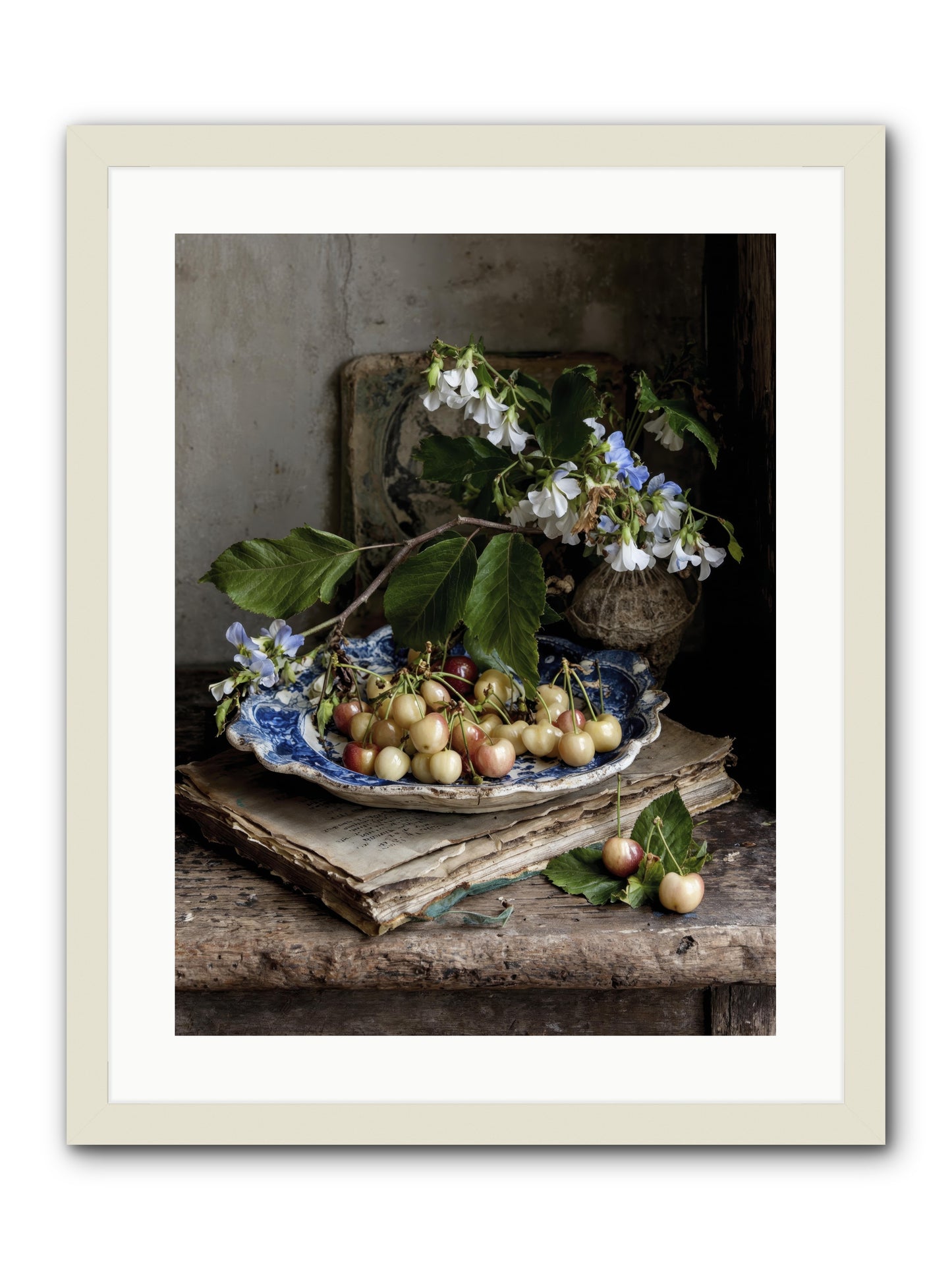 Easy sunday -- Framed Print - White 18x24