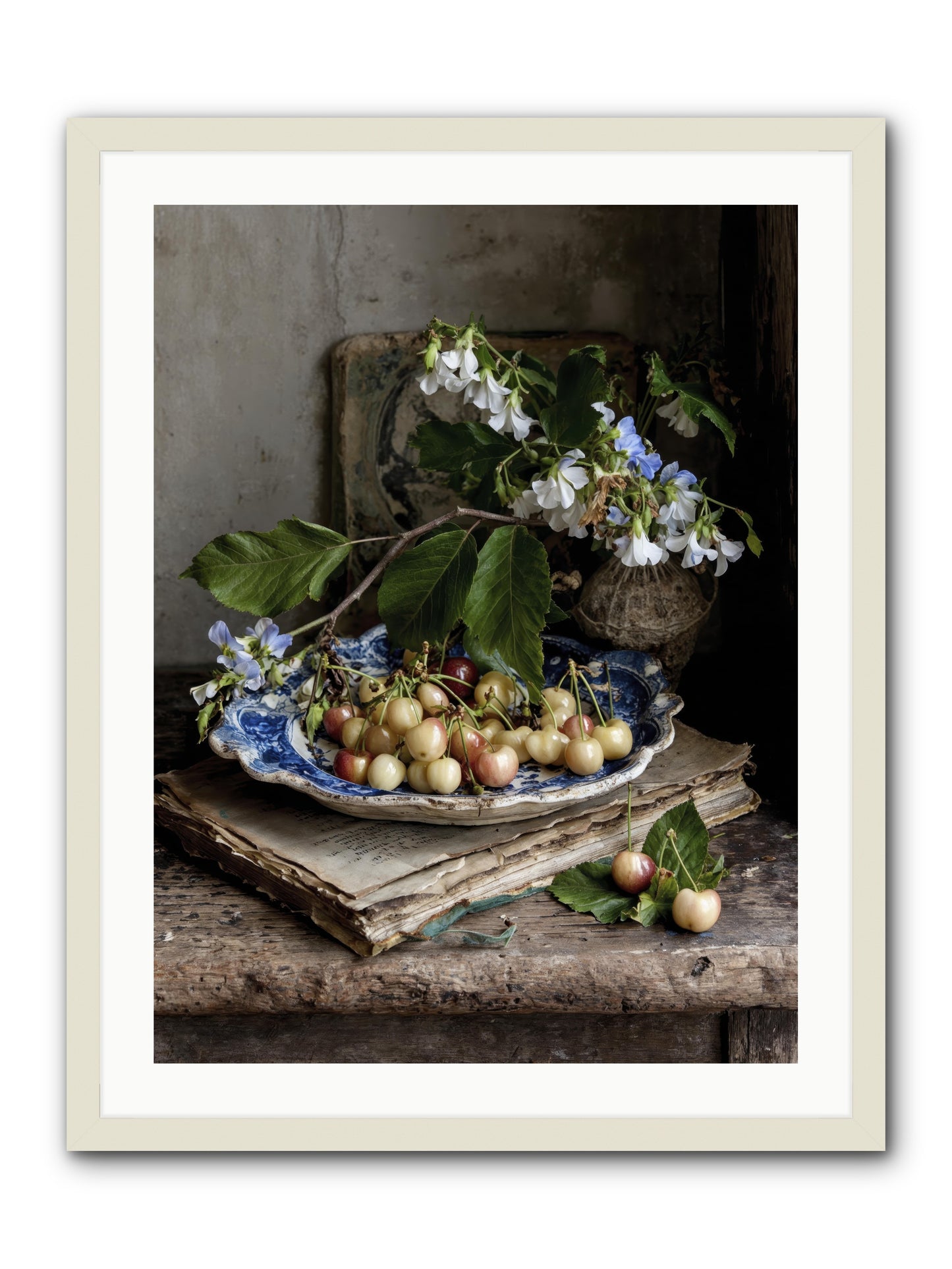 Easy sunday -- Framed Print - White 24x32