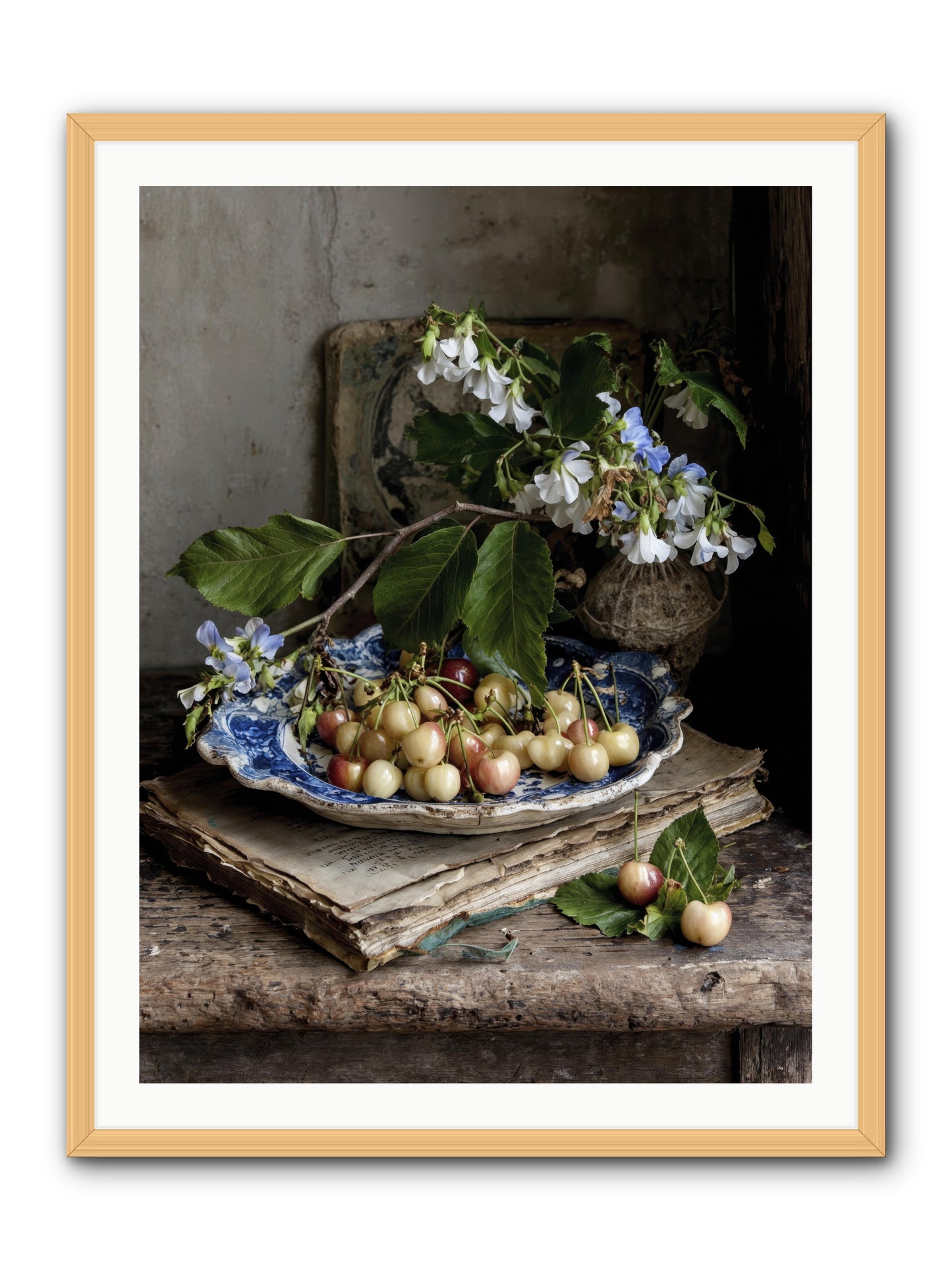 Easy sunday -- Framed Print - Natural 30x40
