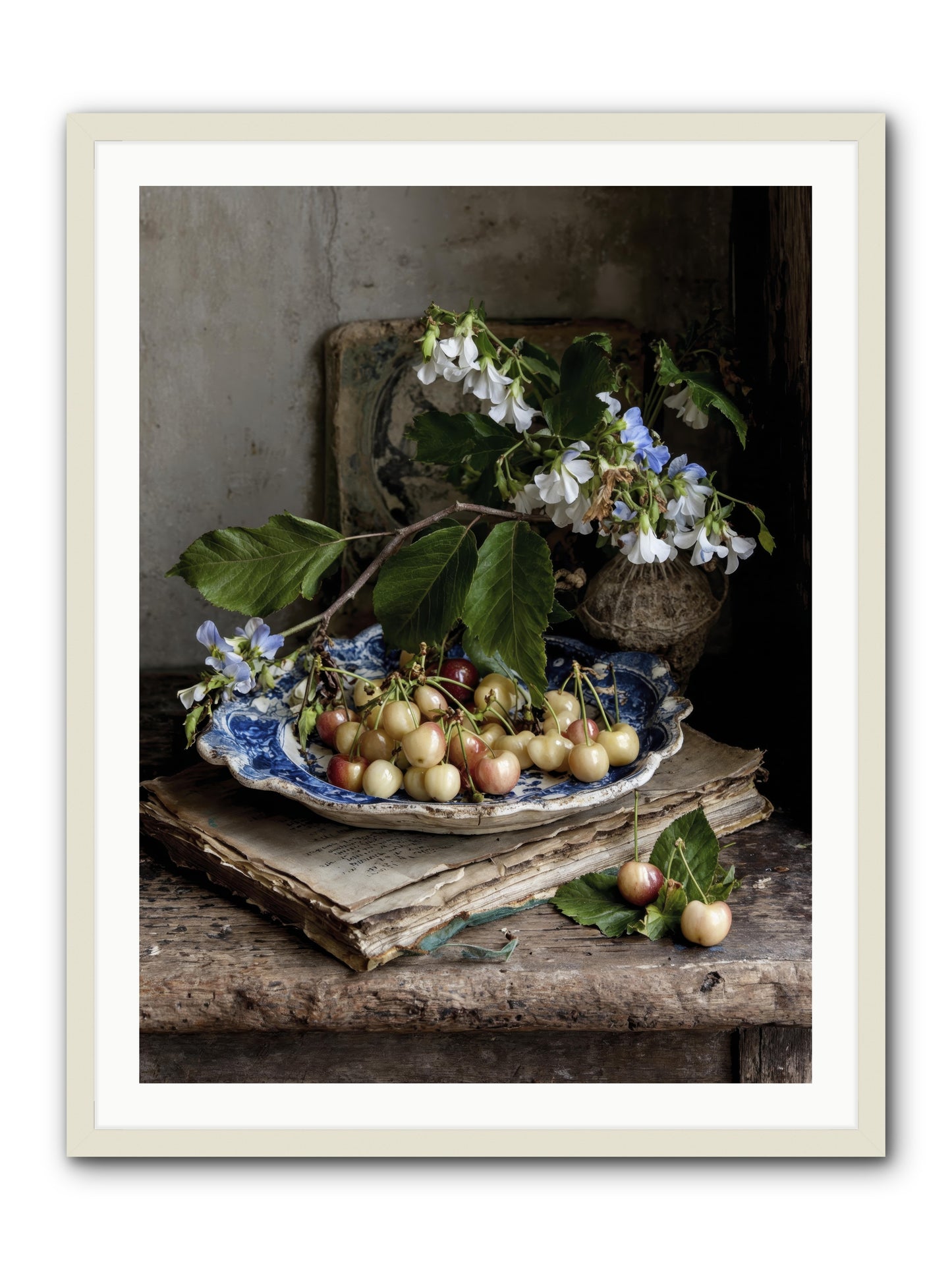 Easy sunday -- Framed Print - White 30x40