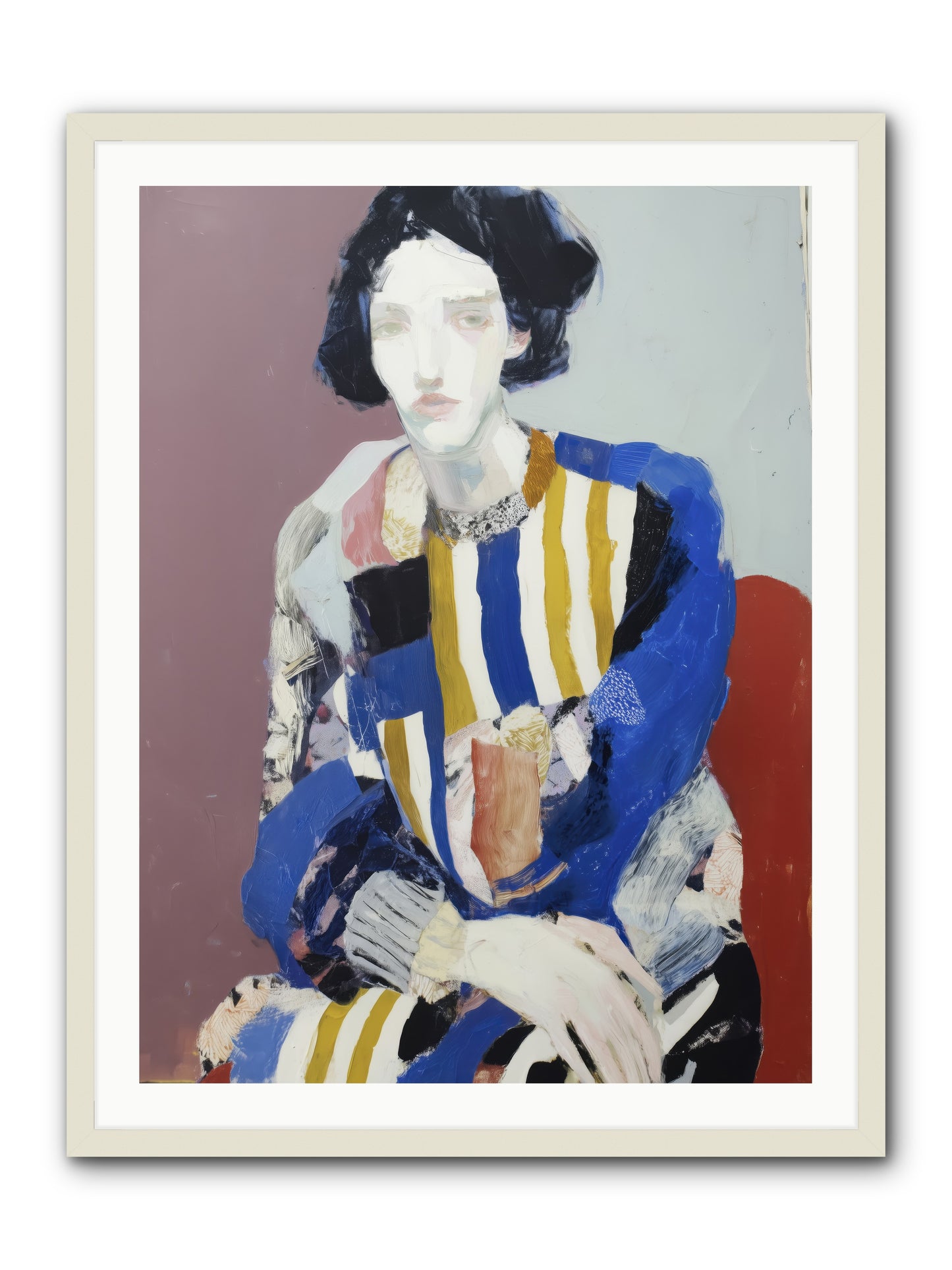 Ebonveil -- Framed Print - White 30x40