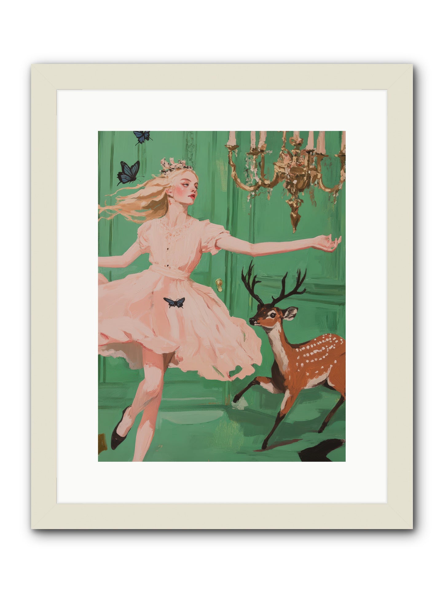 Echo Through TimeREZ -- Framed Print - White 12x16