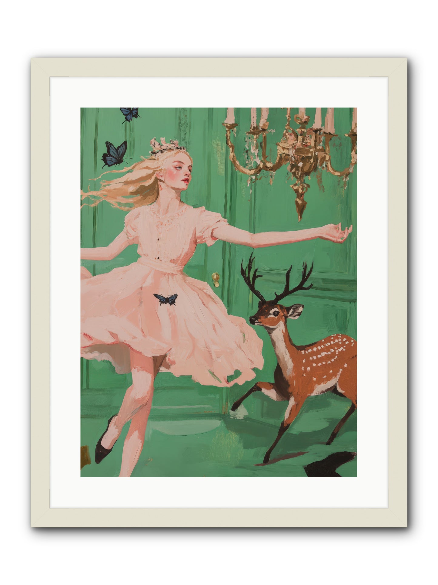 Echo Through TimeREZ -- Framed Print - White 18x24