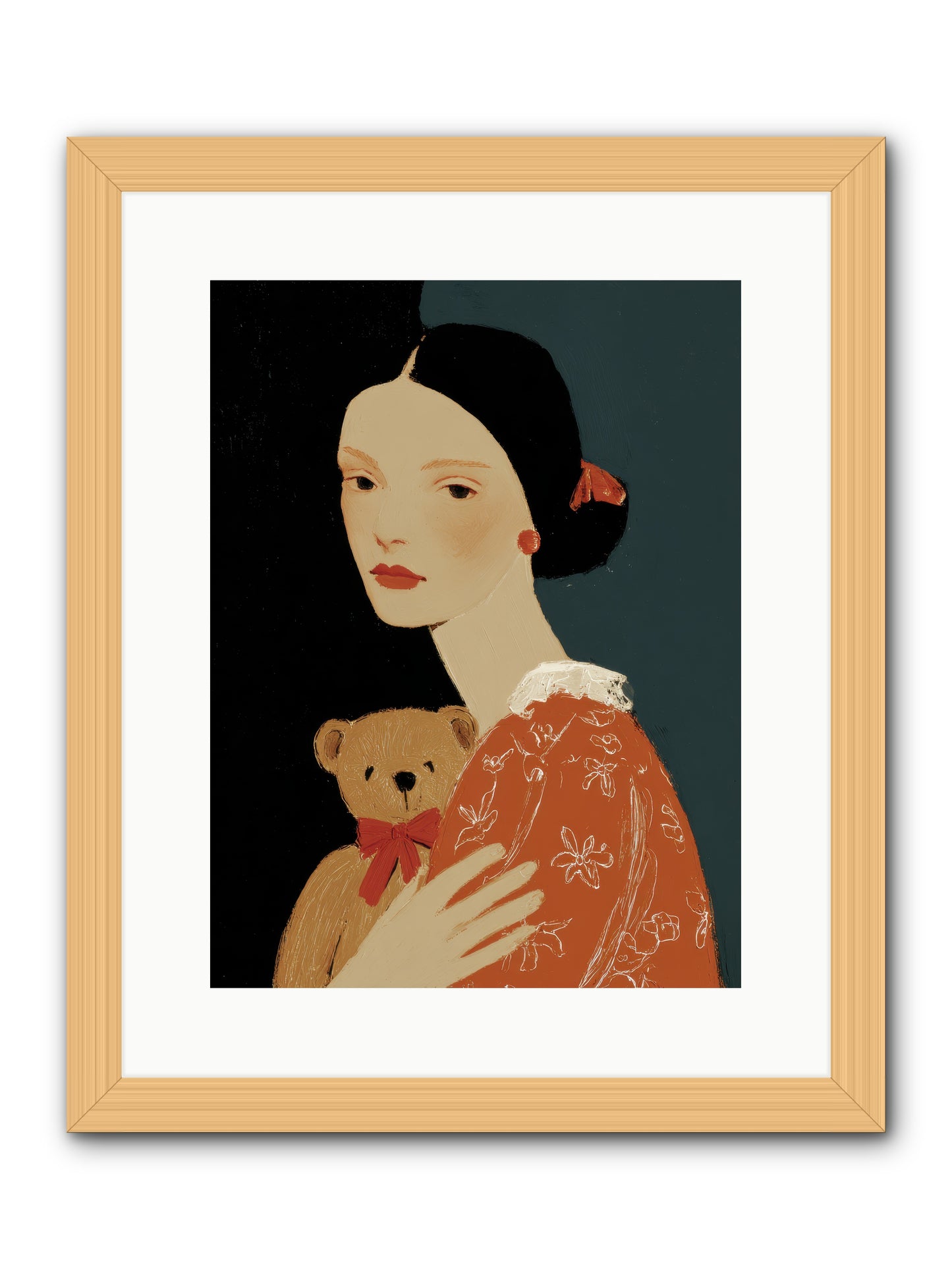 Echoes in the Hallway -- Framed Print - Natural 12x16