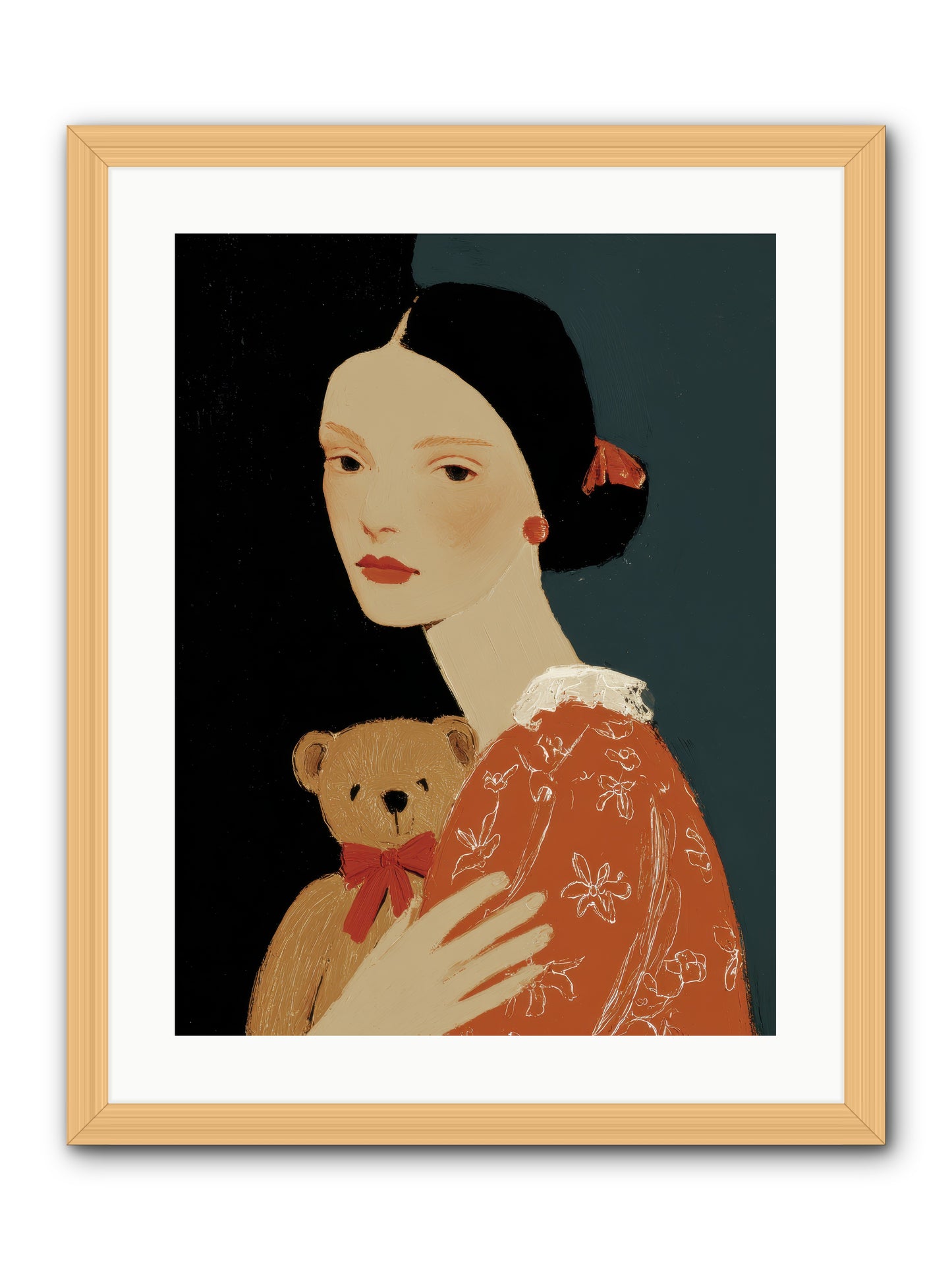 Echoes in the Hallway -- Framed Print - Natural 18x24
