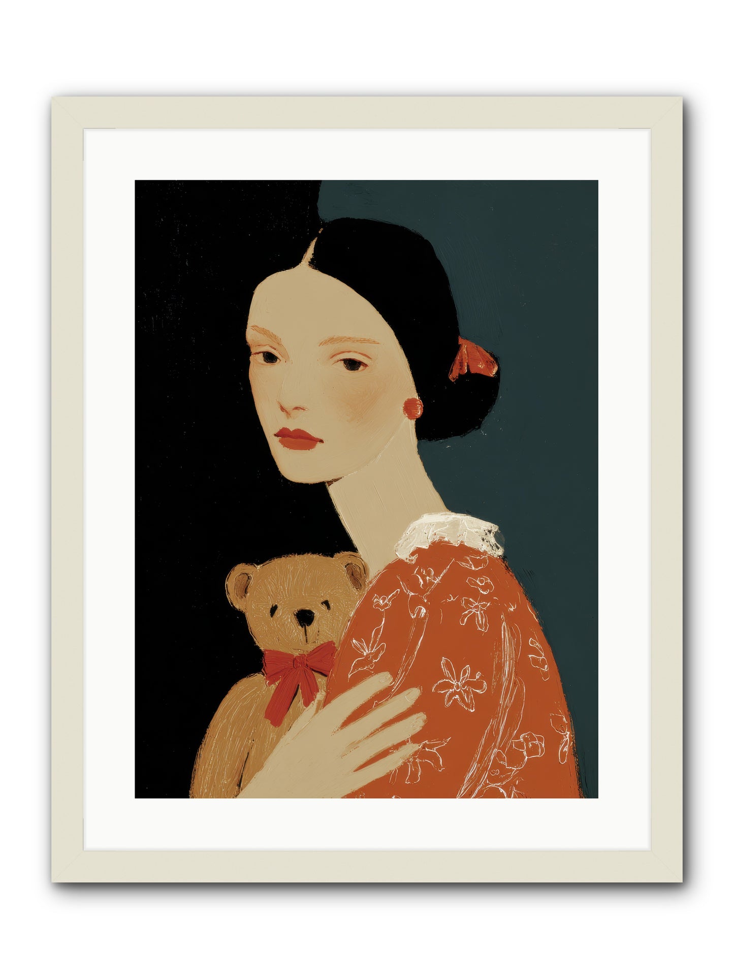 Echoes in the Hallway -- Framed Print - White 18x24