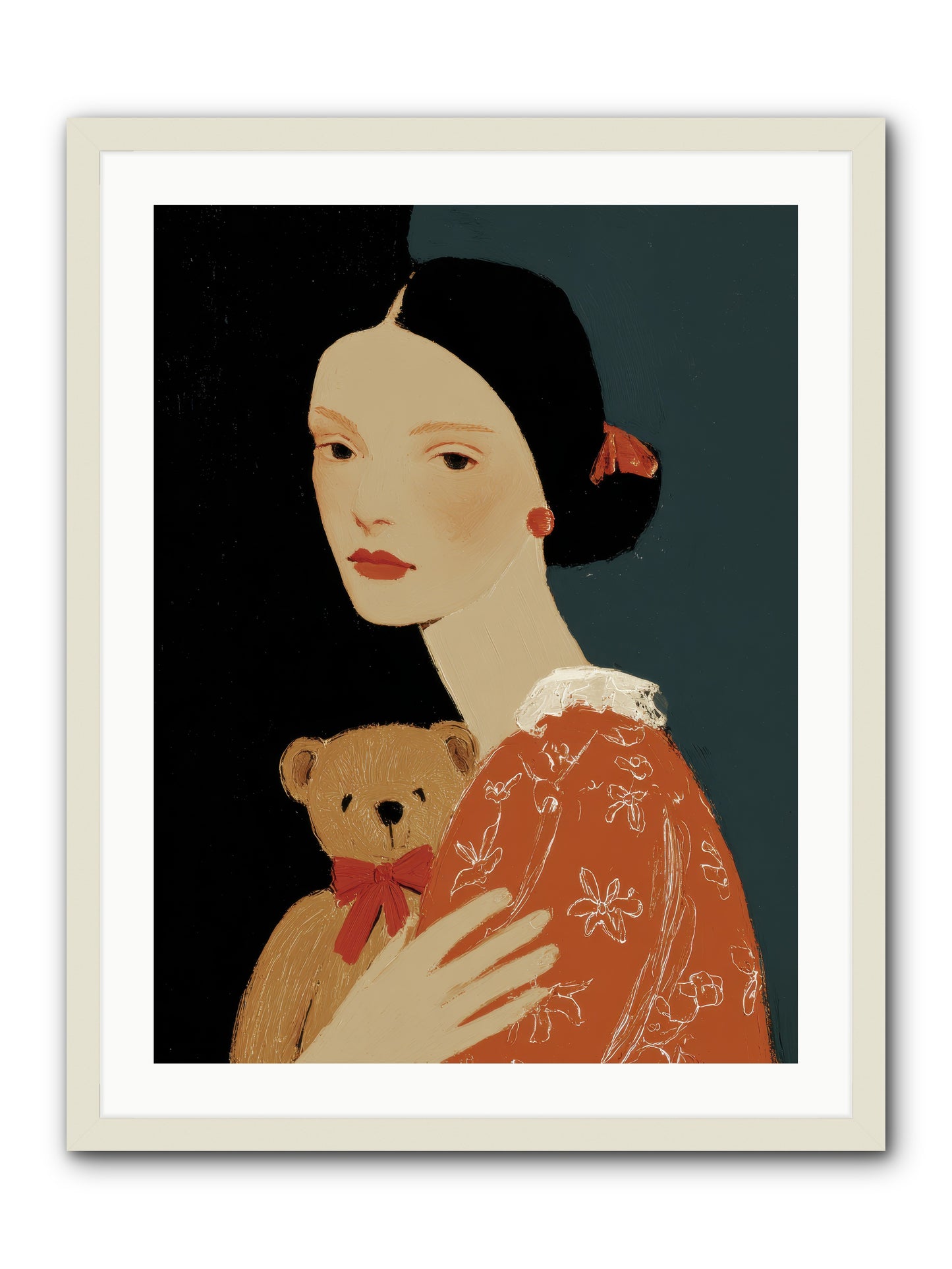 Echoes in the Hallway -- Framed Print - White 24x32