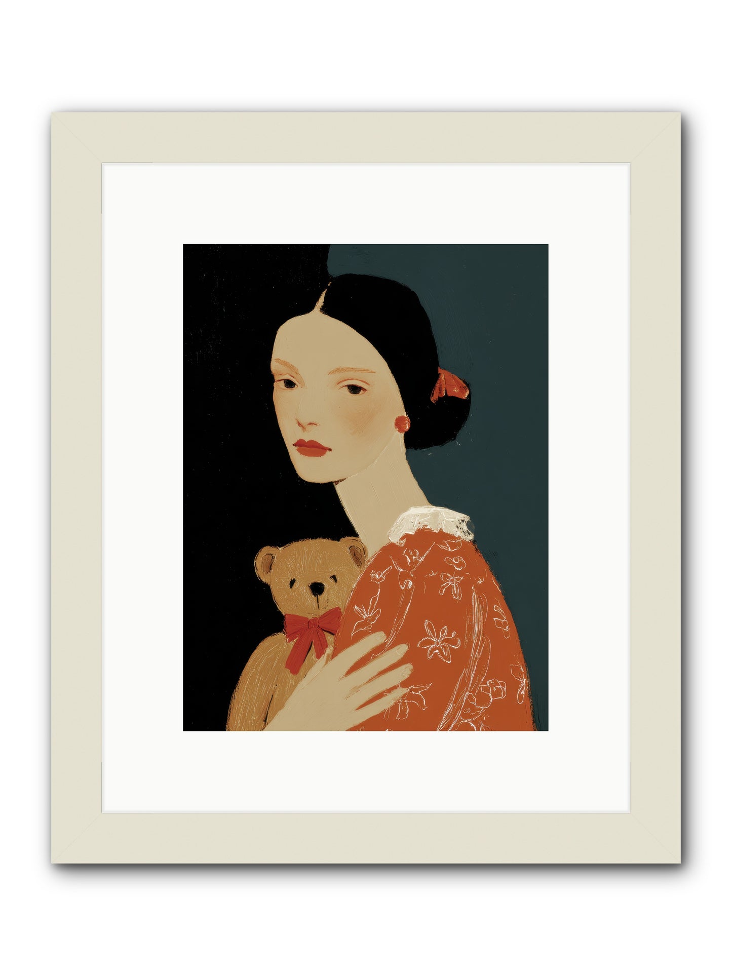 Echoes in the Hallway -- Framed Print - White 9x12