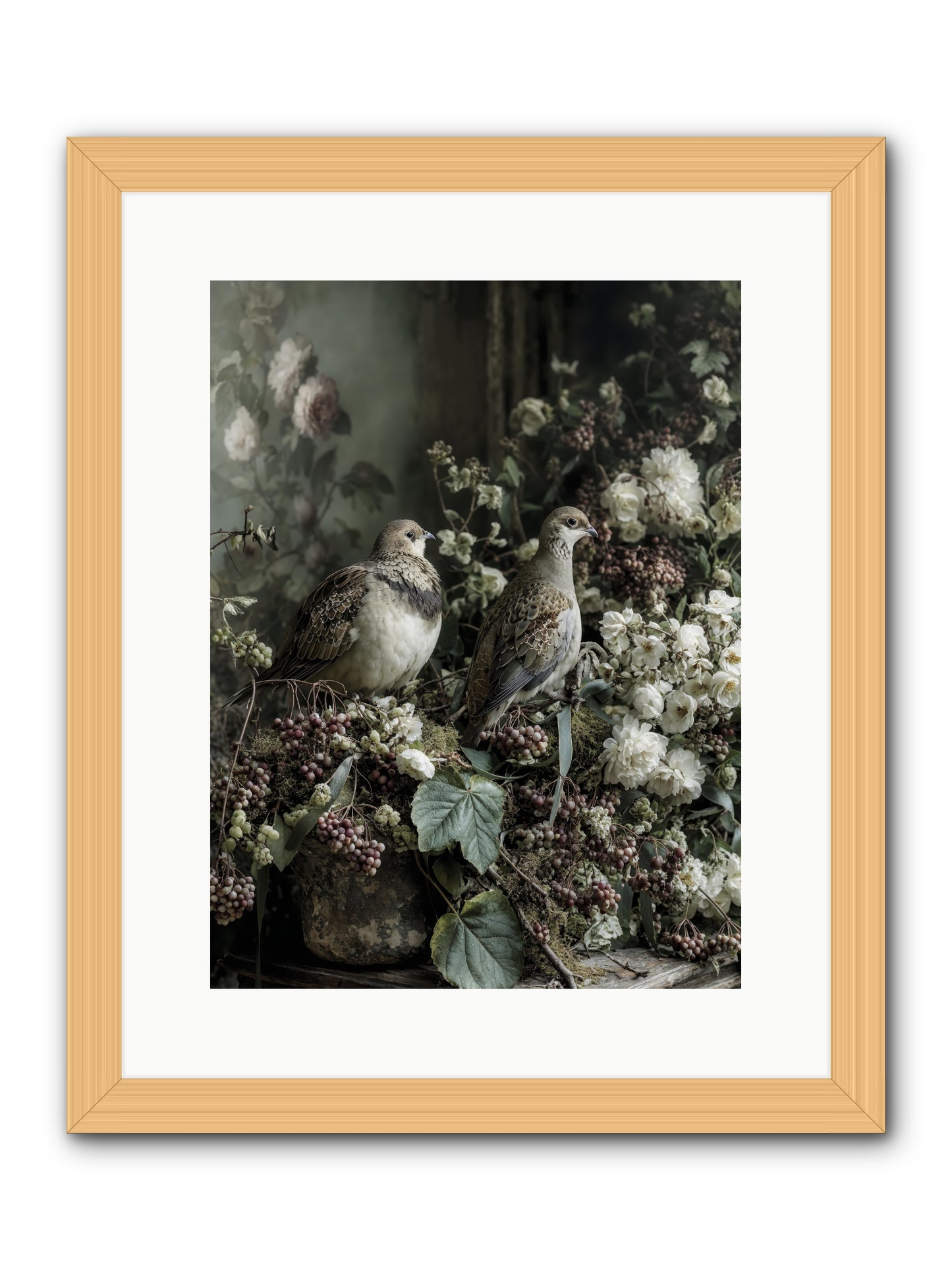 Edelweiss -- Framed Print - Natural 12x16