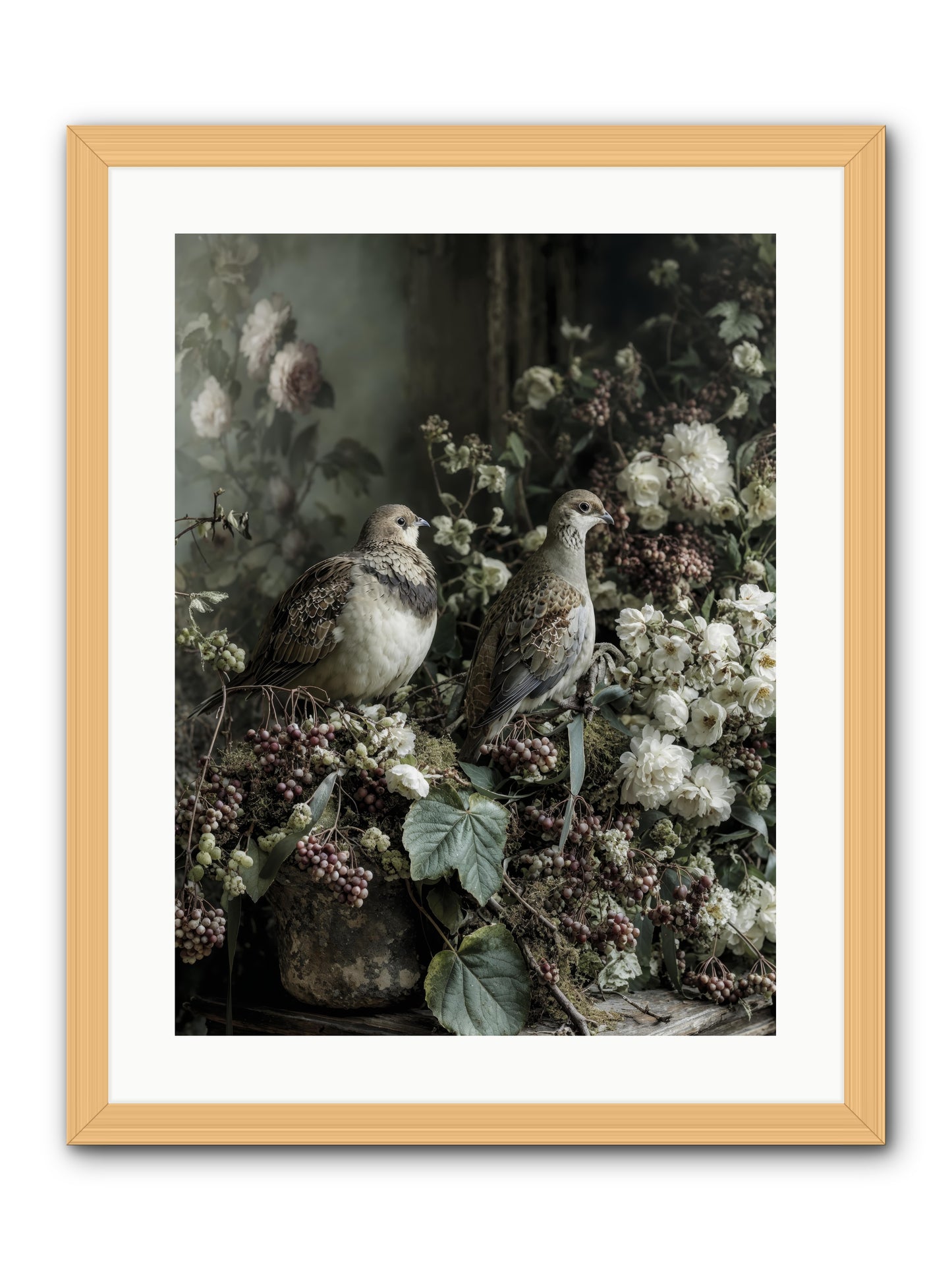 Edelweiss -- Framed Print - Natural 18x24