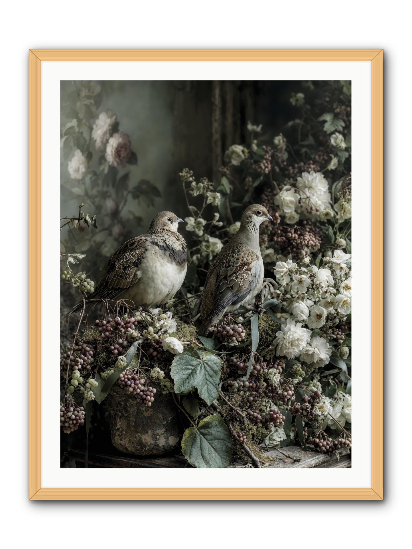 Edelweiss -- Framed Print - Natural 30x40