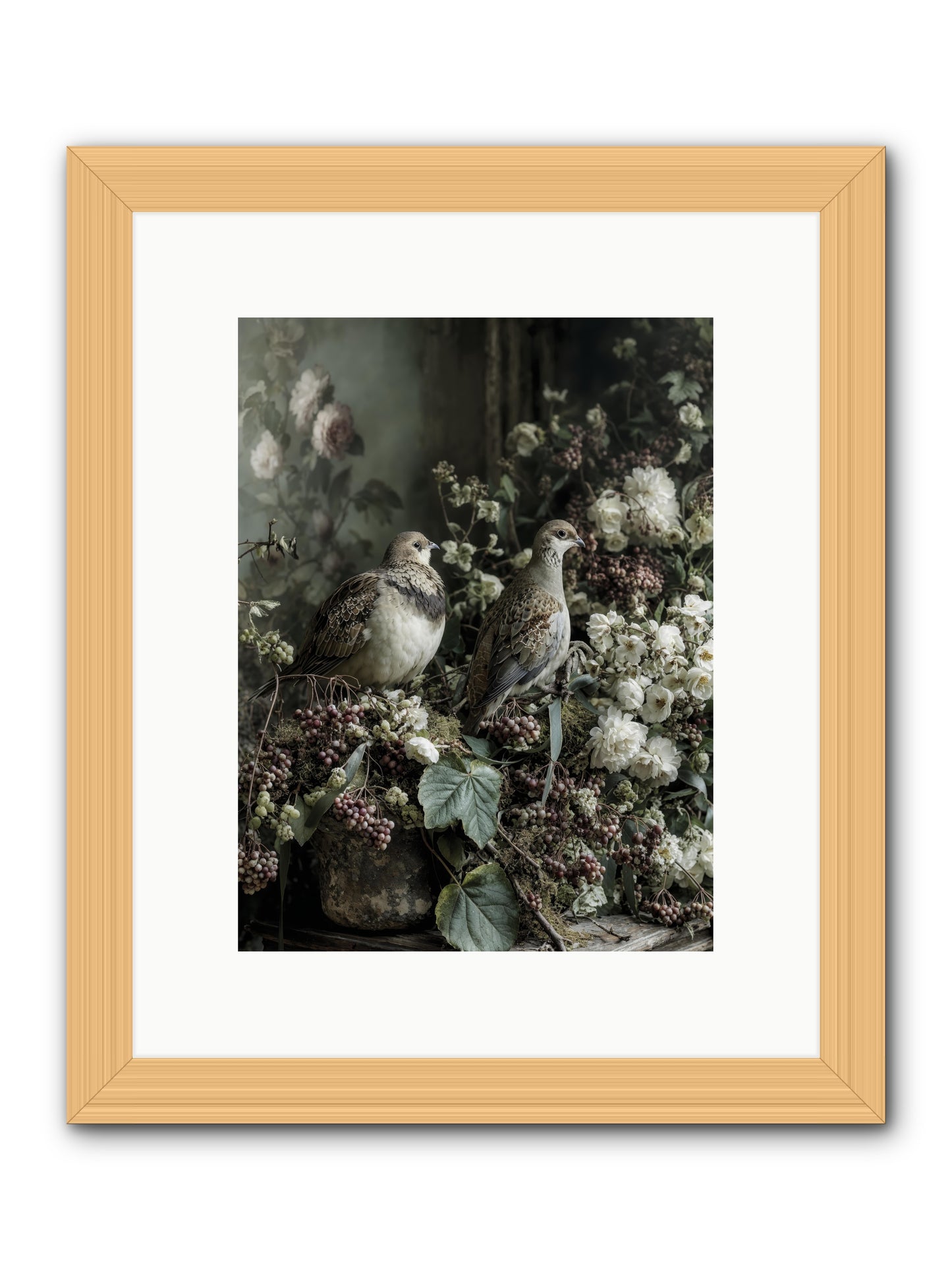 Edelweiss -- Framed Print - Natural 9x12
