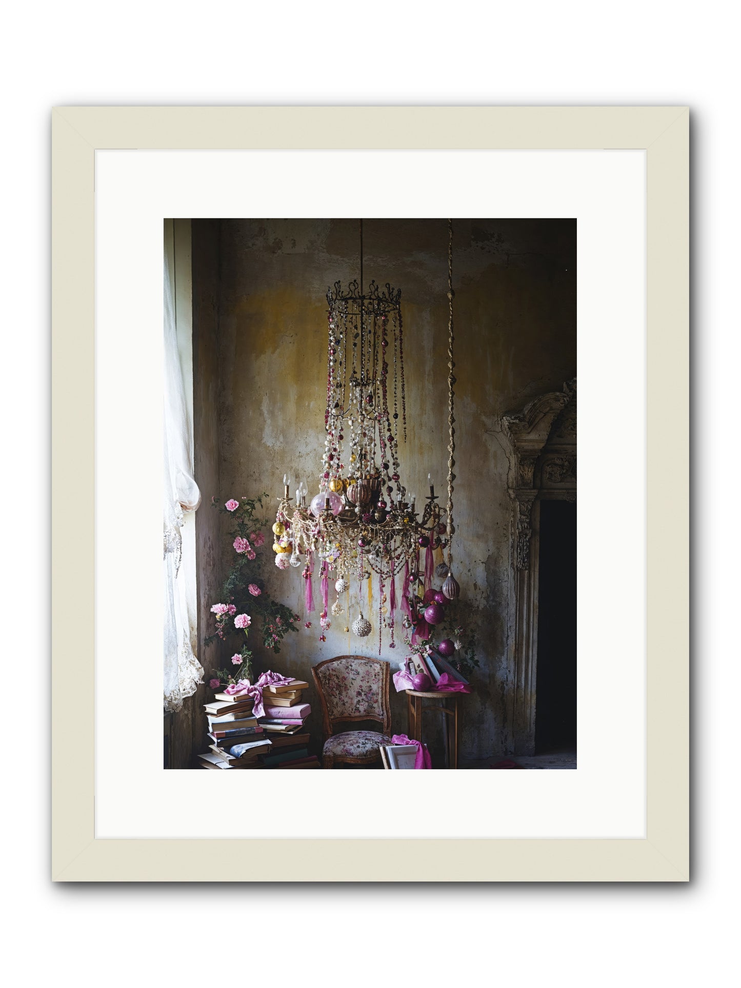 Eden's Luminous Hour -- Framed Print - White 12x16