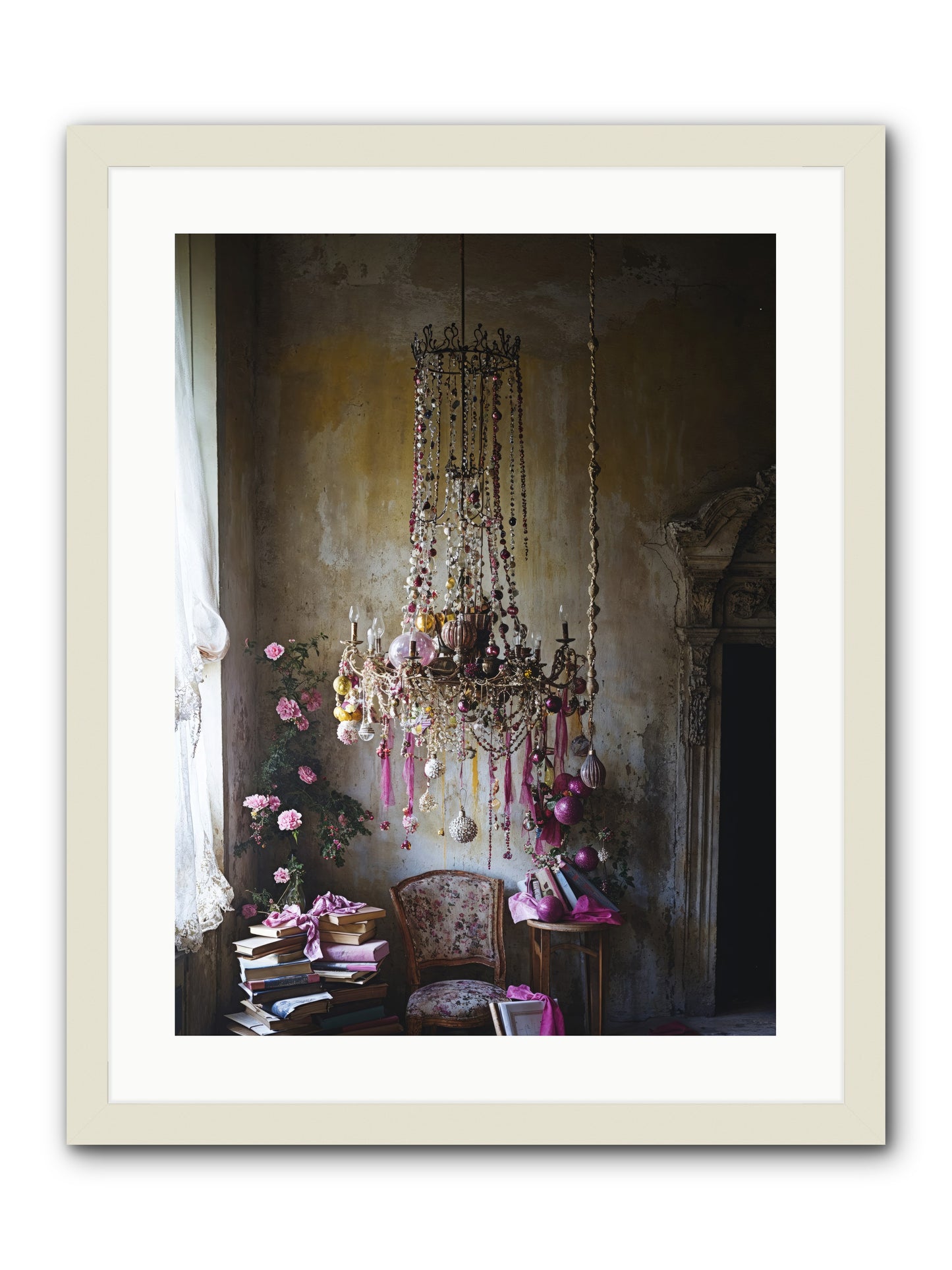 Eden's Luminous Hour -- Framed Print - White 18x24