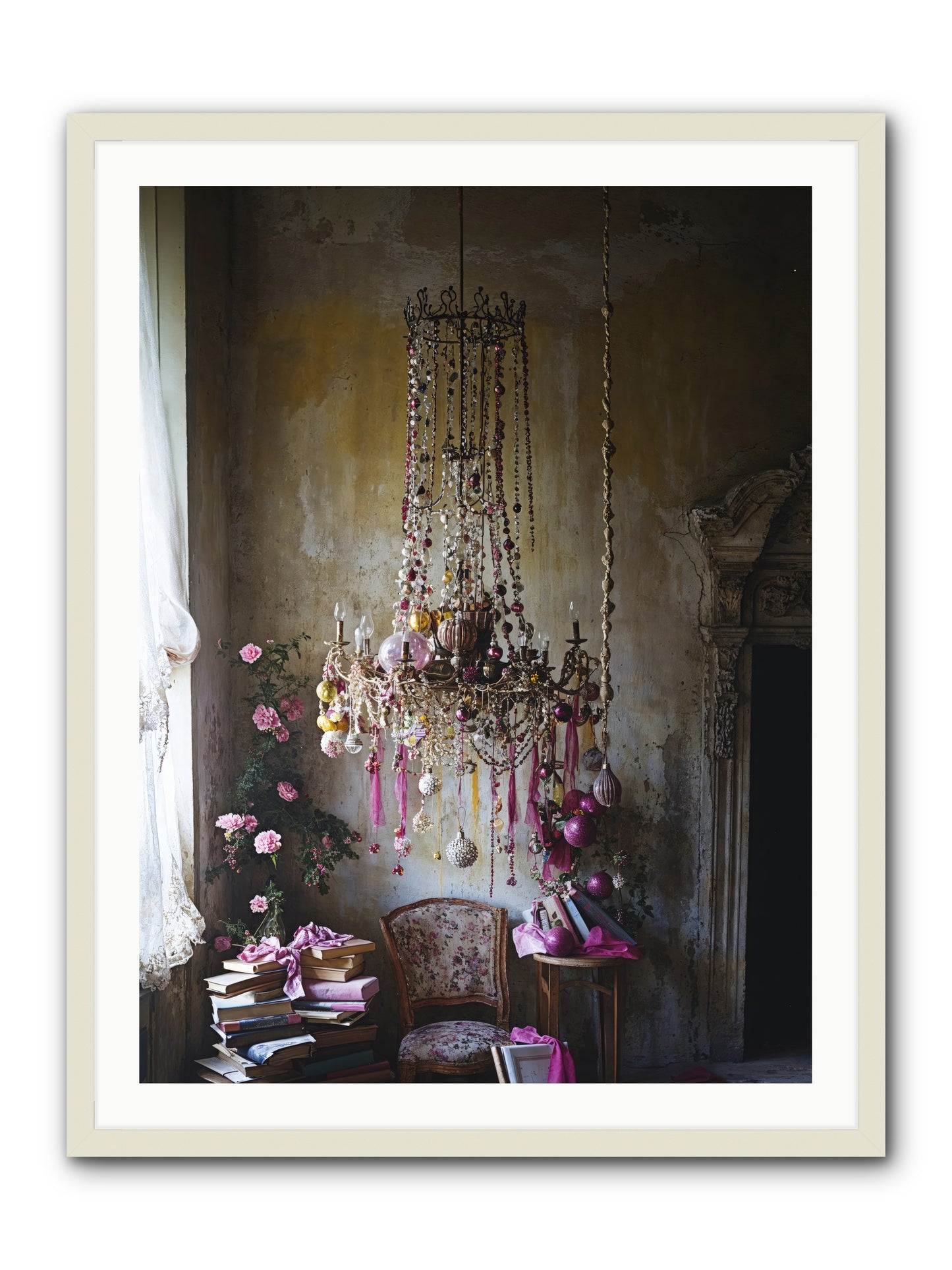 Eden's Luminous Hour -- Framed Print - White 30x40