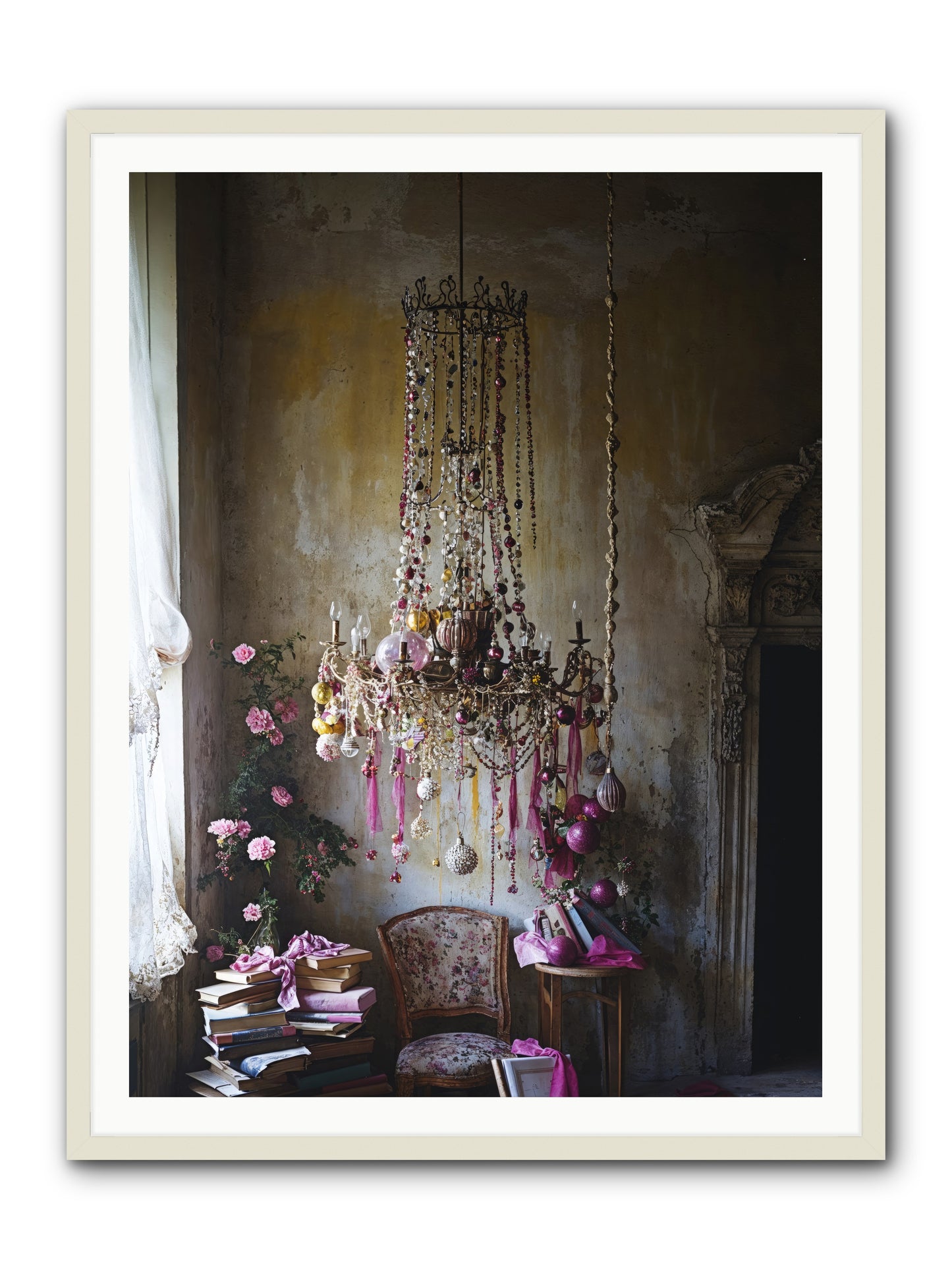 Eden's Luminous Hour -- Framed Print - White 36x48