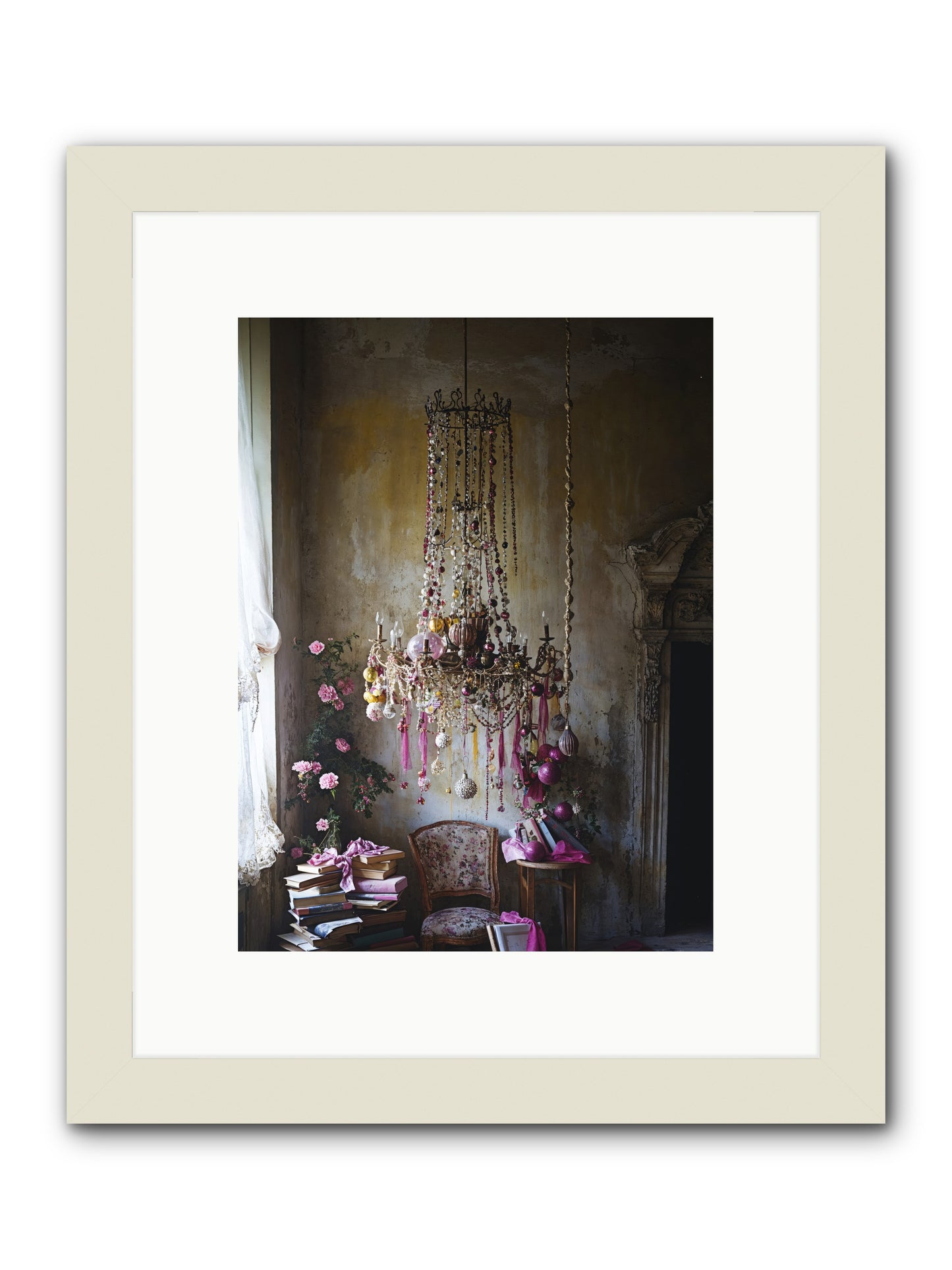Eden's Luminous Hour -- Framed Print - White 9x12
