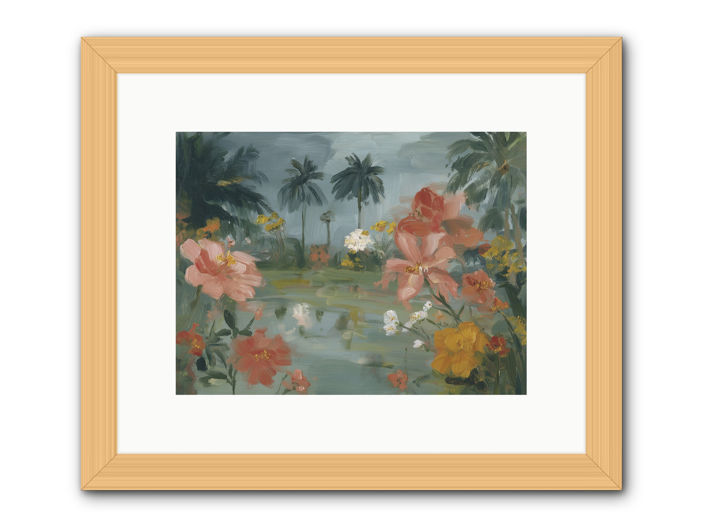 Eden's Pool -- Framed Print - Natural 12x9