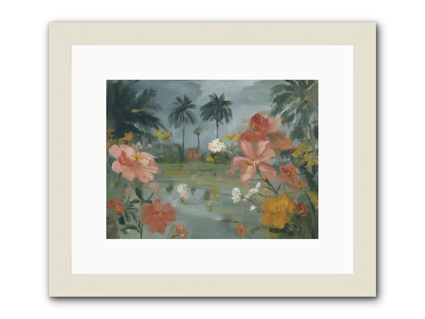Eden's Pool -- Framed Print - White 12x9