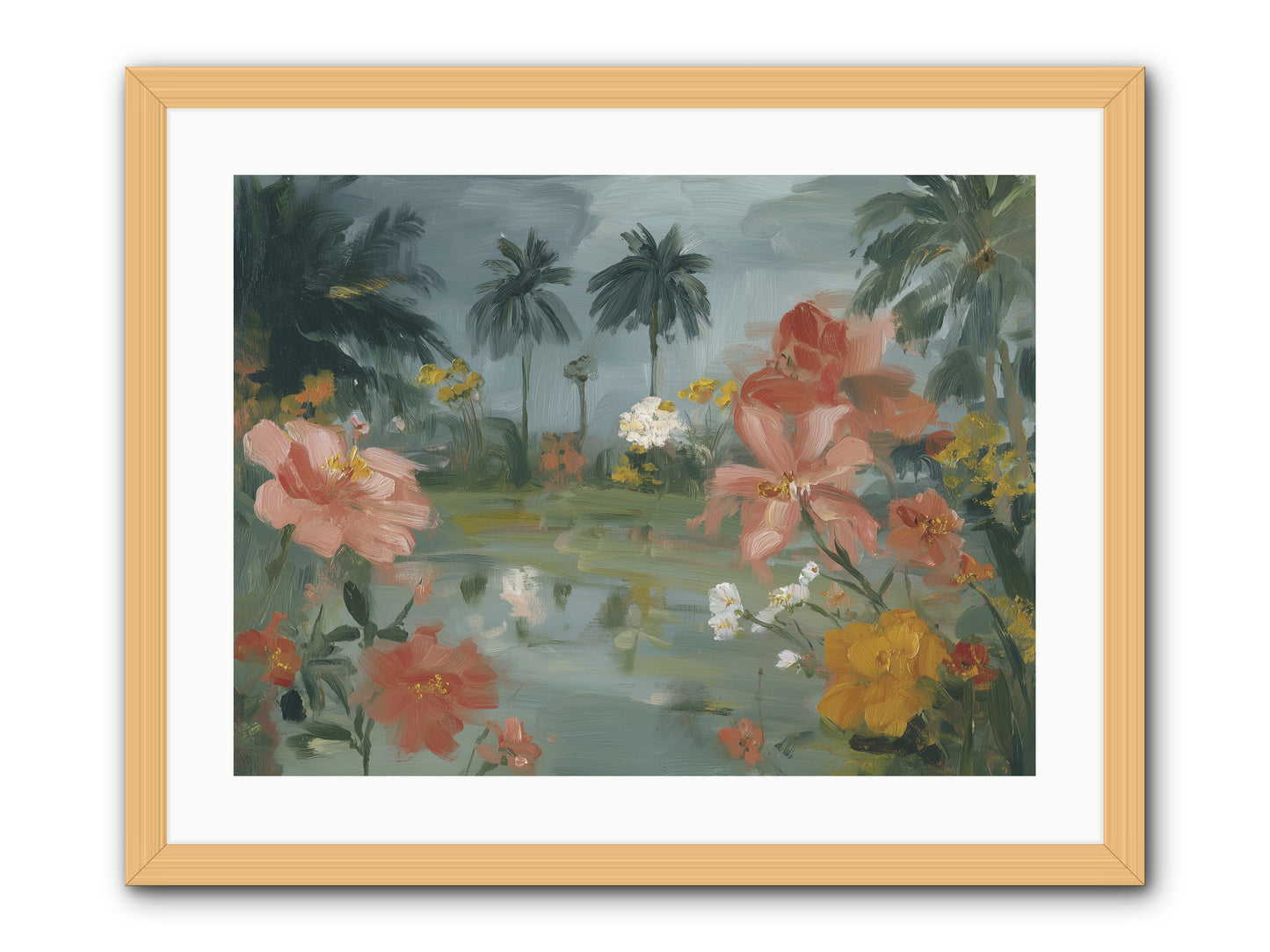 Eden's Pool -- Framed Print - Natural 24x18