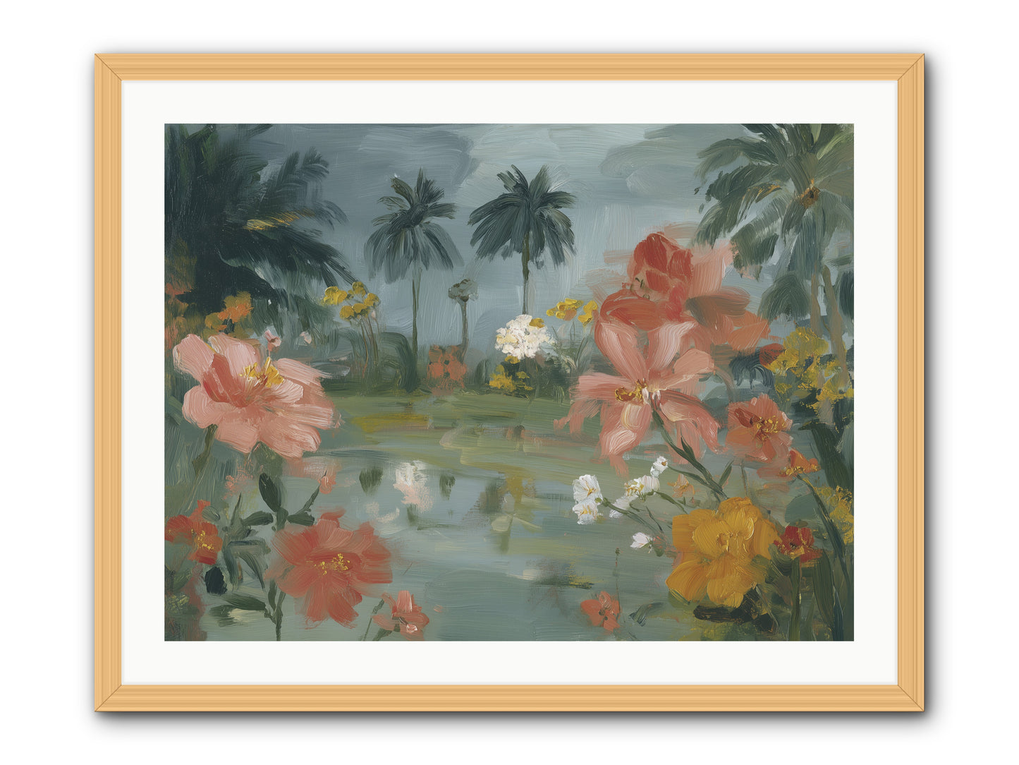 Eden's Pool -- Framed Print - Natural 32x24