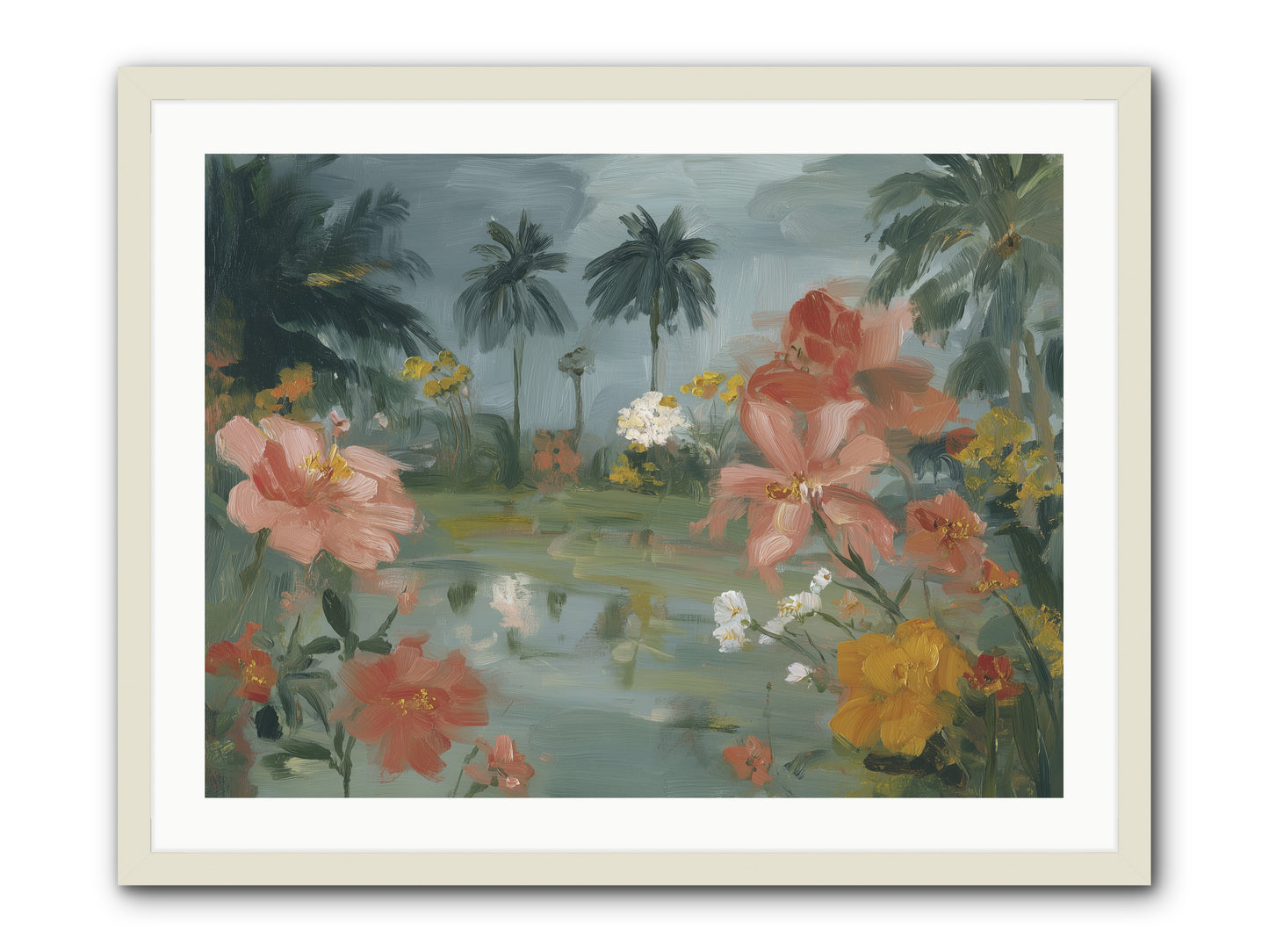 Eden's Pool -- Framed Print - White 32x24