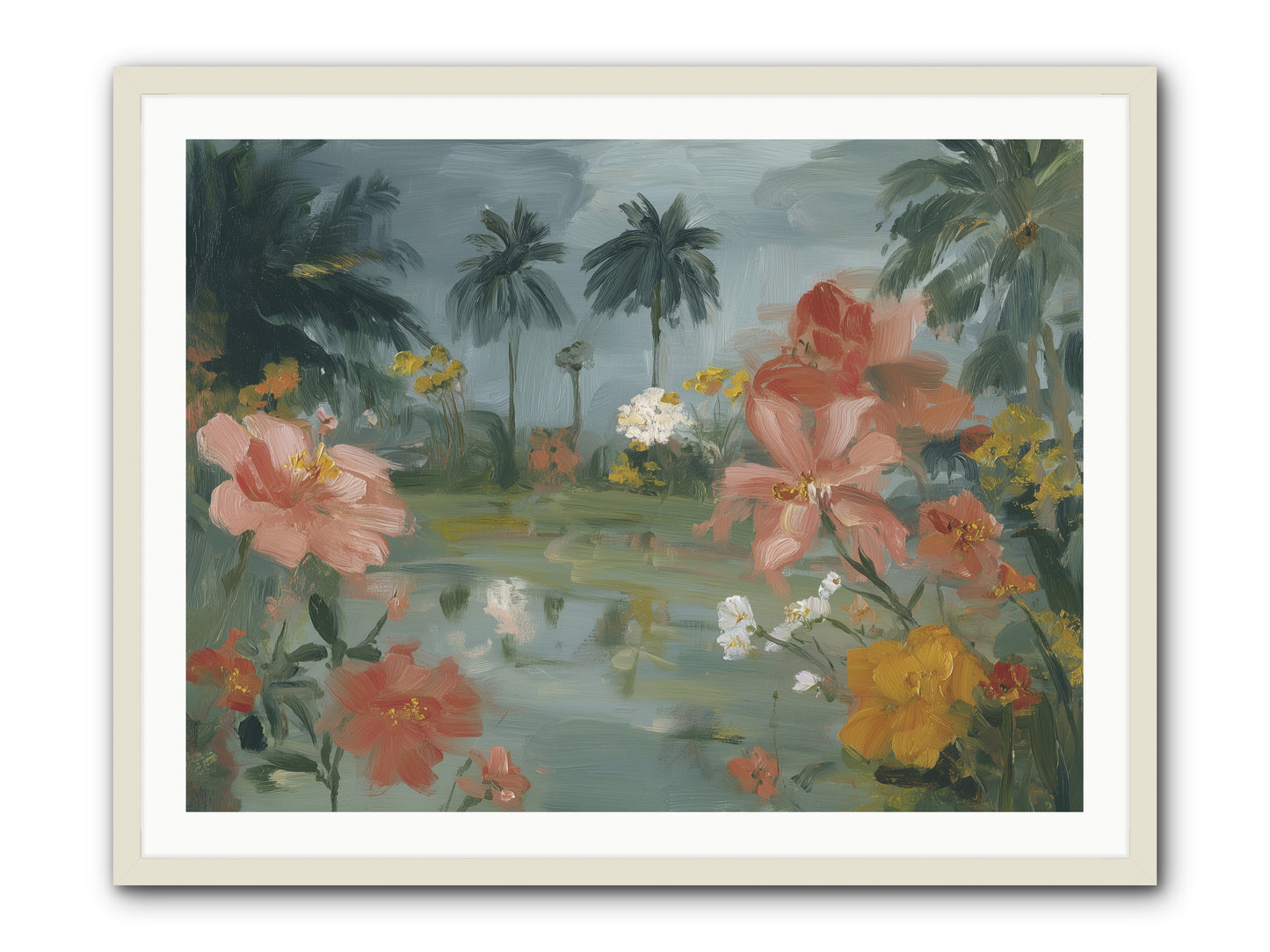 Eden's Pool -- Framed Print - White 40x30