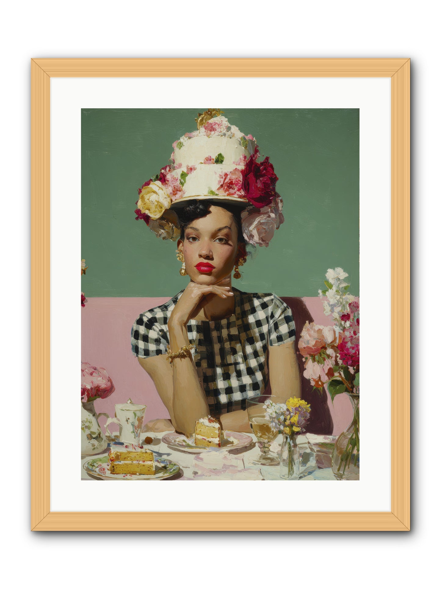 Editor’s Garden Club -- Framed Print - Natural 18x24