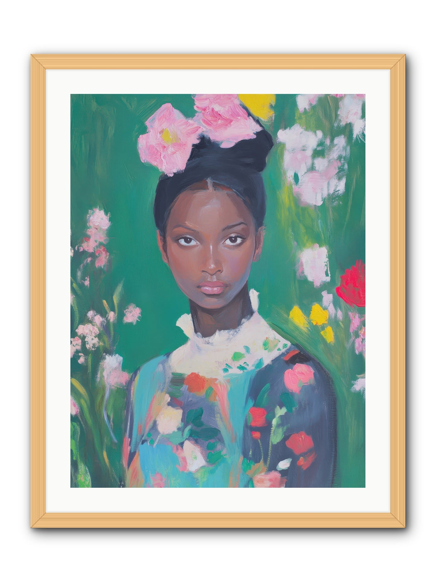 Eglantine Skylark-REZ -- Framed Print - Natural 24x32