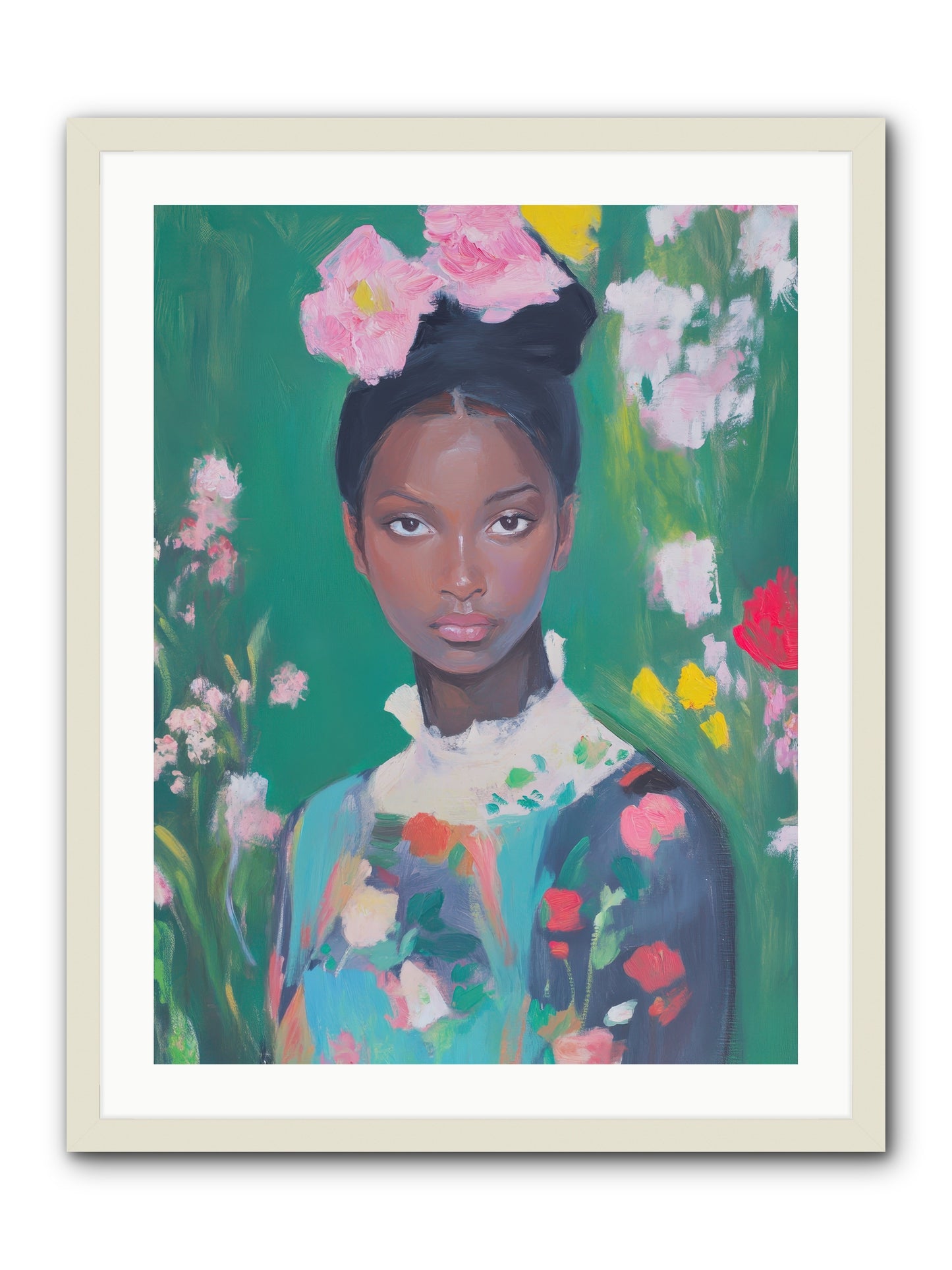 Eglantine Skylark-REZ -- Framed Print - White 24x32