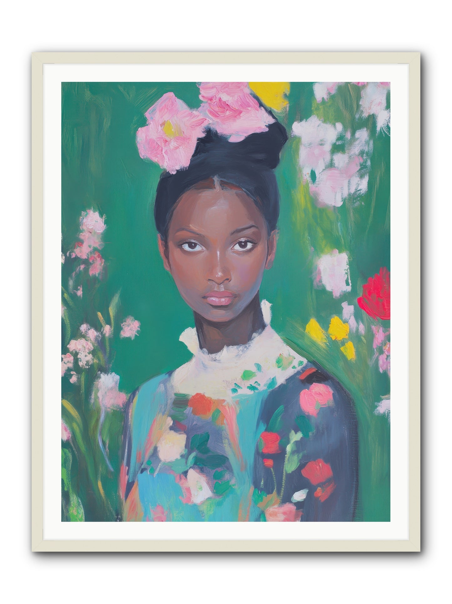 Eglantine Skylark-REZ -- Framed Print - White 36x48