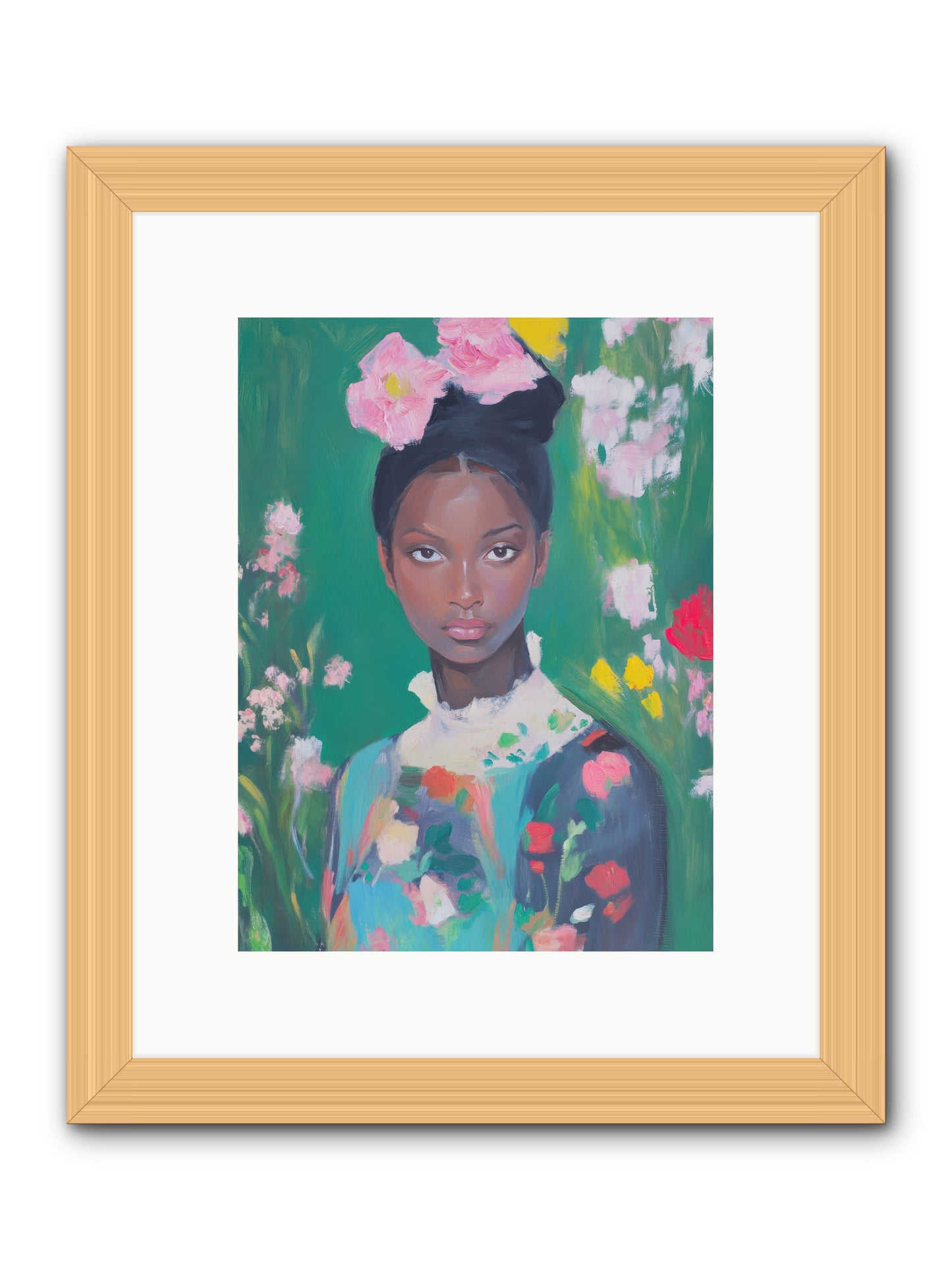 Eglantine Skylark-REZ -- Framed Print - Natural 9x12