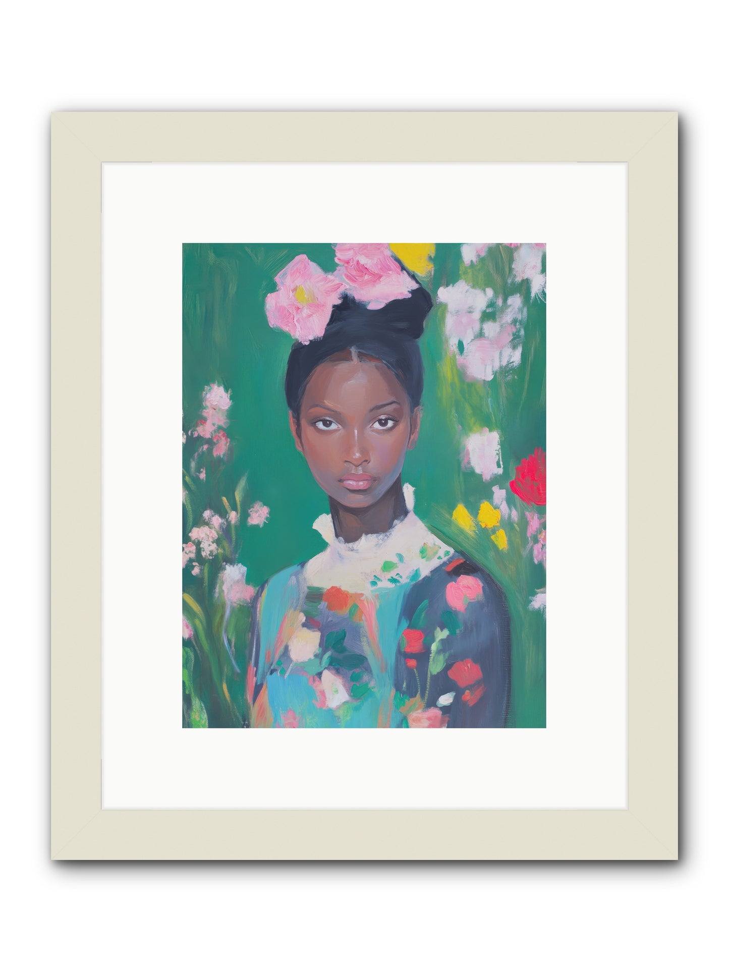 Eglantine Skylark-REZ -- Framed Print - White 9x12