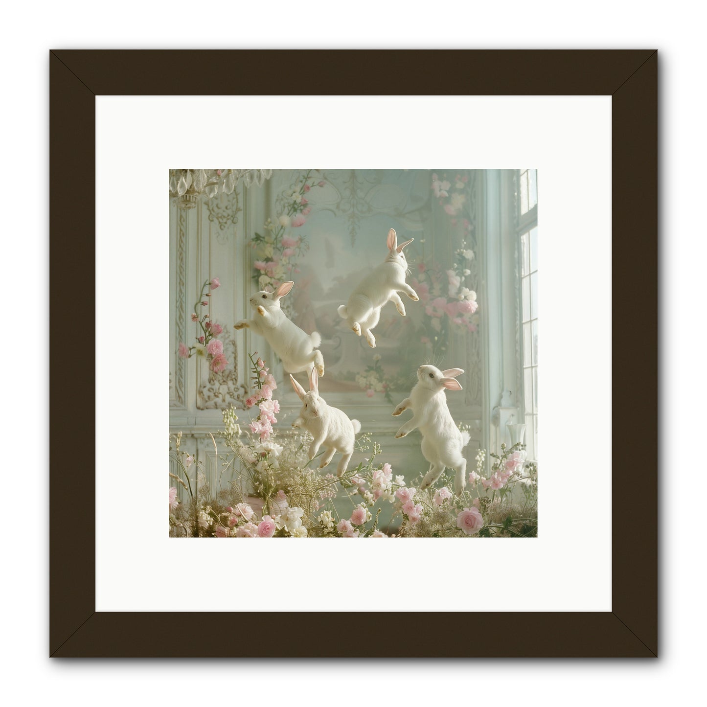 Elation In Bloom -- Framed Print - Black 10x10