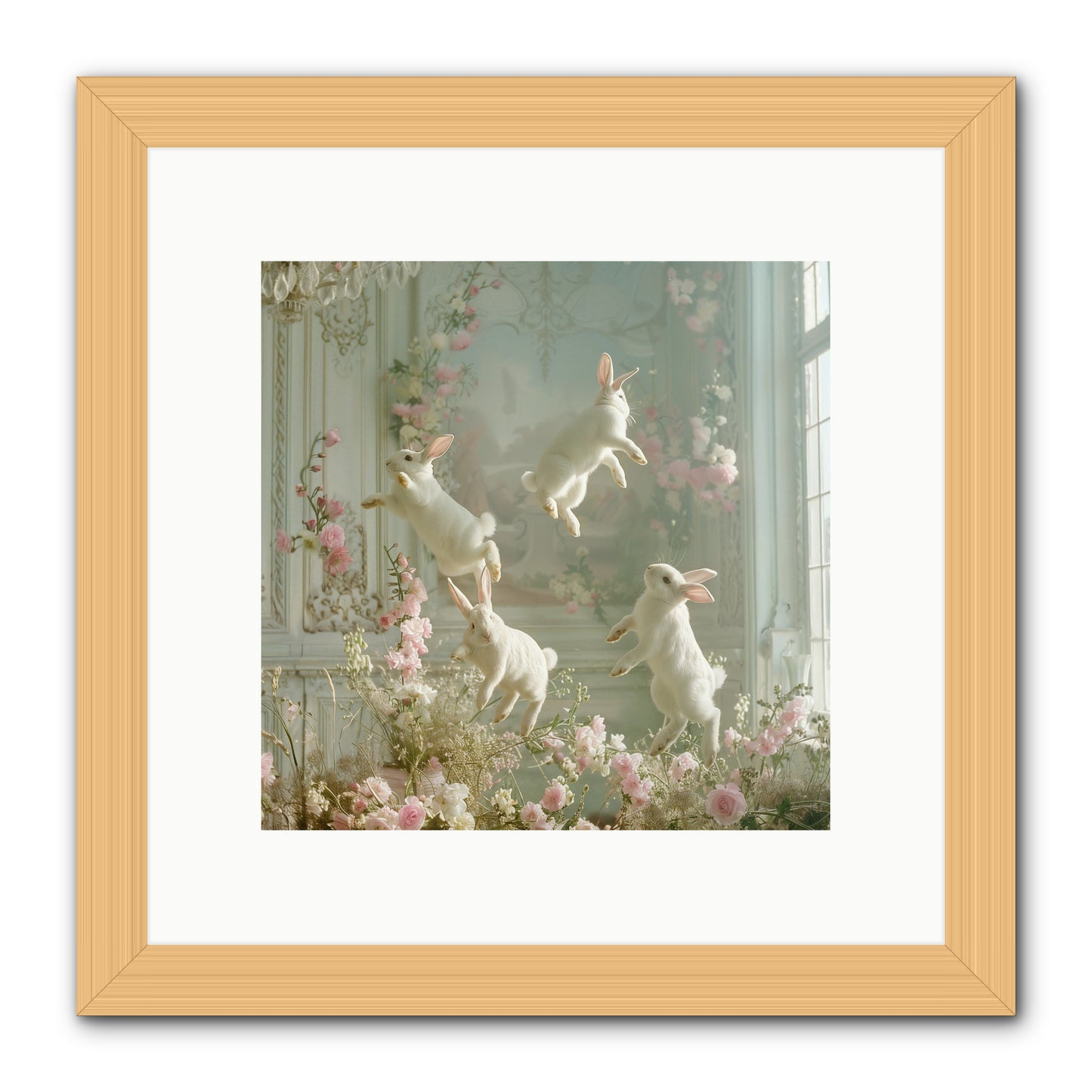 Elation In Bloom -- Framed Print - Natural 10x10
